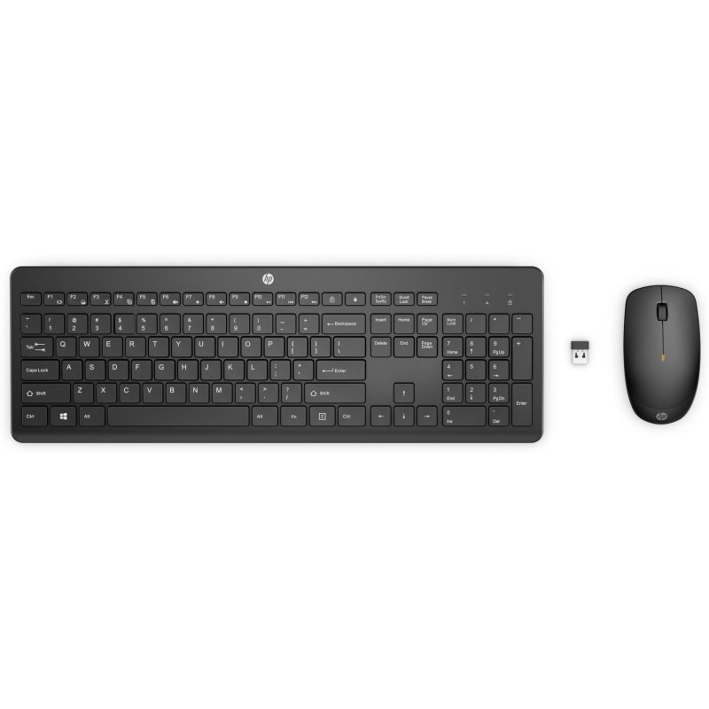Detalle de HP 235 Wireless: teclado de membrana y ratón con autonomía destacable para oficina y tareas técnicas