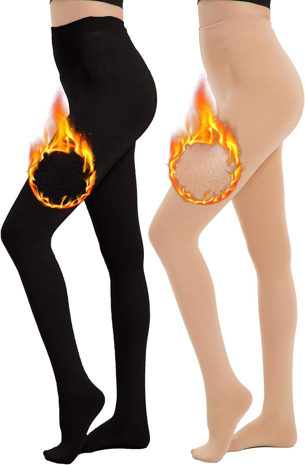 Thumbnail 6 de Hiltzo fleecegevoerde thermische panty voor dames, dik en ondoorzichtig