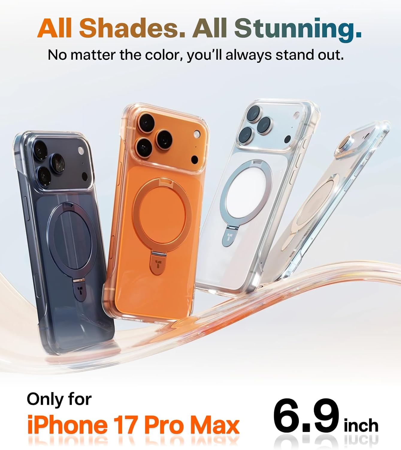 Detalle 2 de TORRAS Ostand Slim iPhone 17 Pro Max Clear Case 6.9"