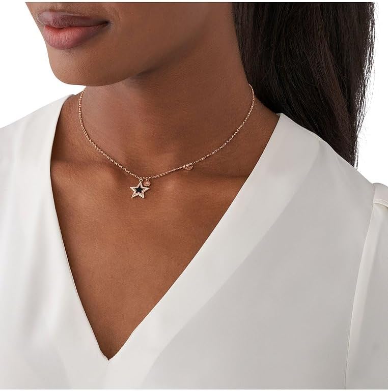 Detalle de Emporio Armani Damen Halskette aus Messing mit Karabinerverschluss in Roségold