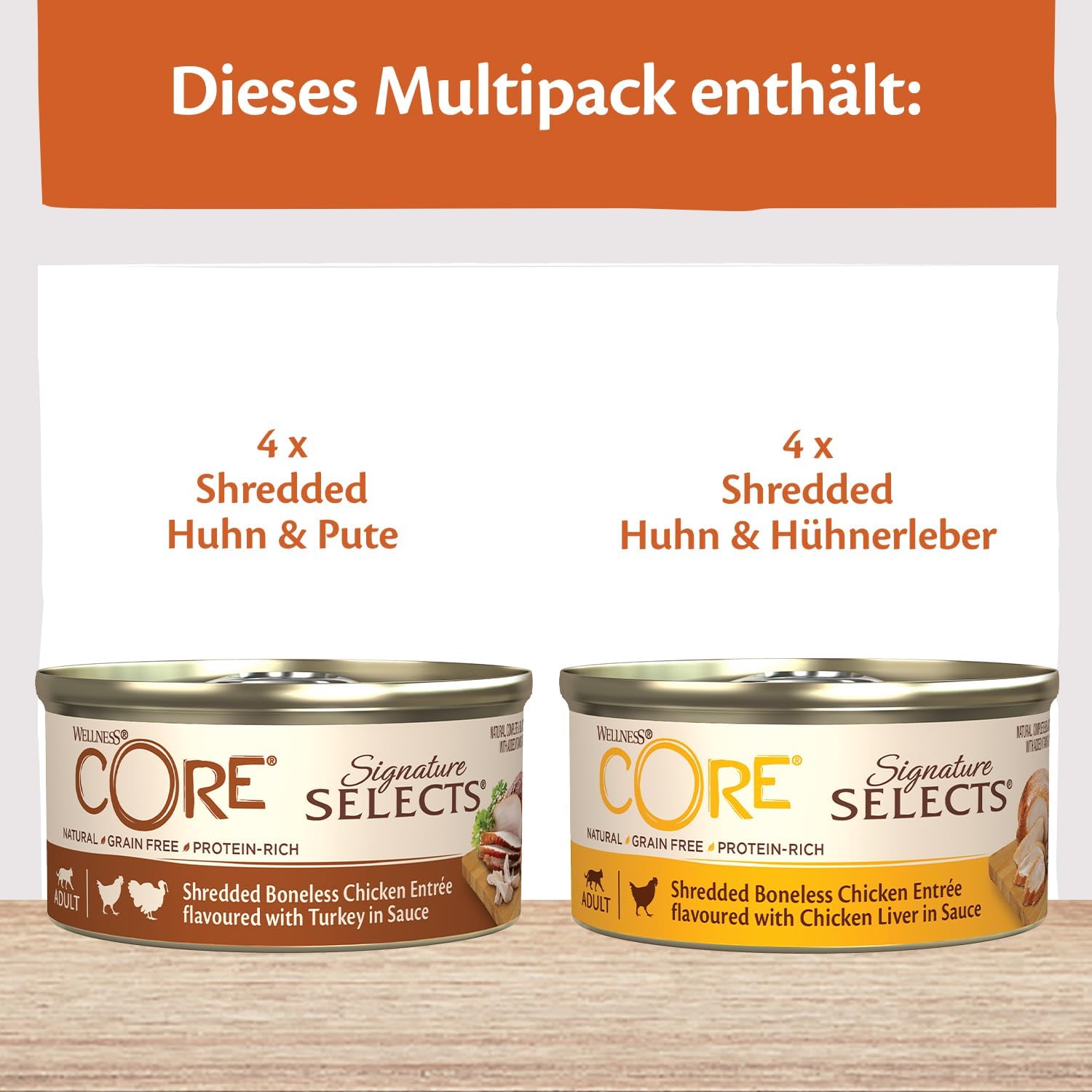 Detalle 2 de Wellness CORE Signature Selects 8 x 79g Nassfutter 🐱