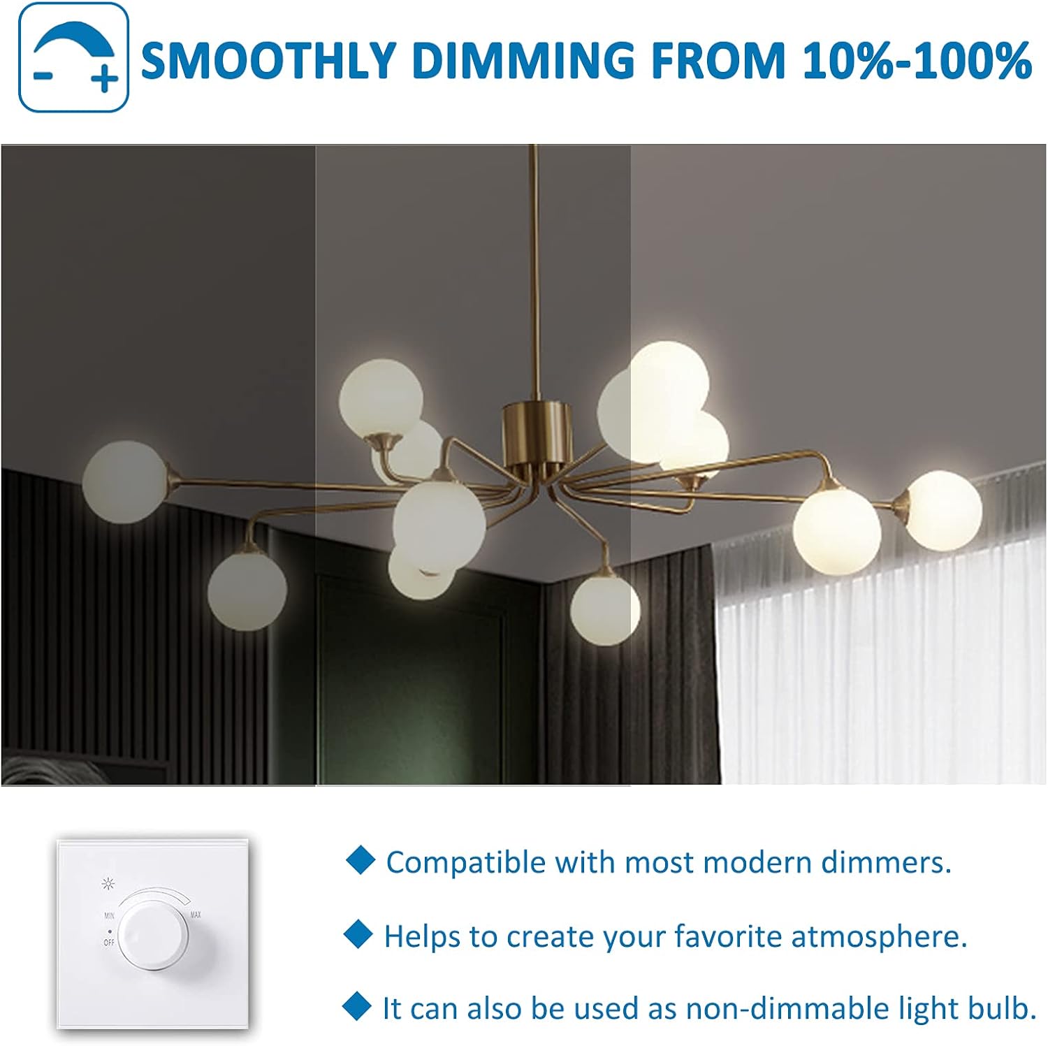Detalle de SCNNC G9 Halogenlampe 33 W, 230 V, 2700 K (warmweiß) – dimmbar, 12er-Set