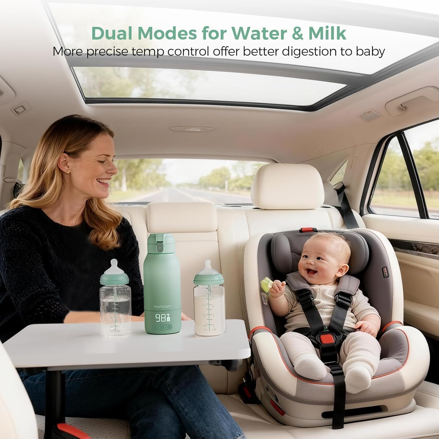 Detalle de Momcozy Portable Milk Warmer 17 oz bottle warmer