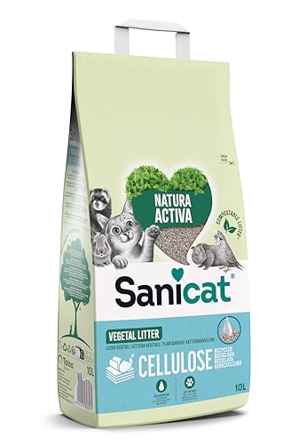 Detalle de Sanicat Lettiera assorbente multipet in cellulosa riciclata – formato 10 L