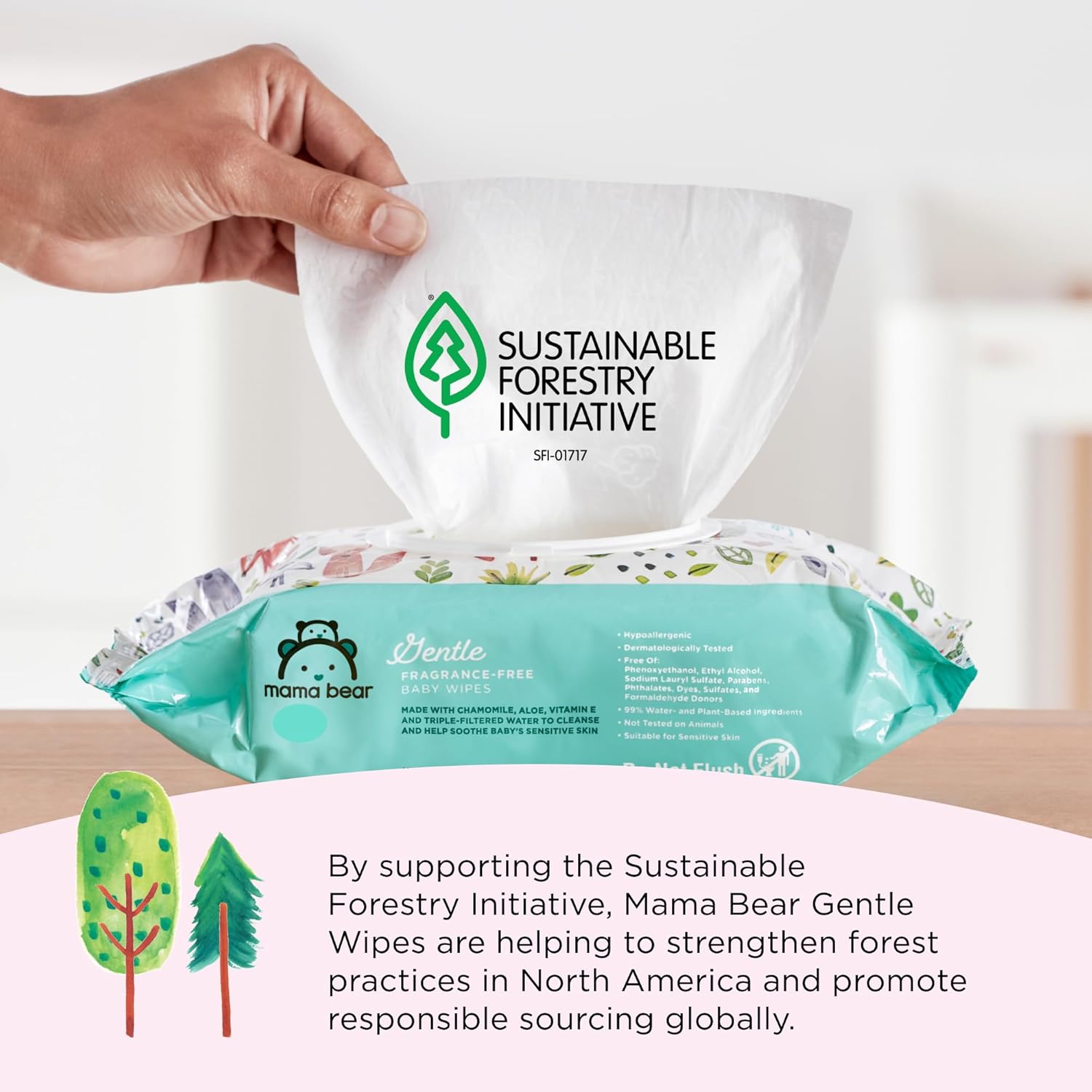 Thumbnail 3 de Mama Bear Gentle Fragrance-Free 800 wipes