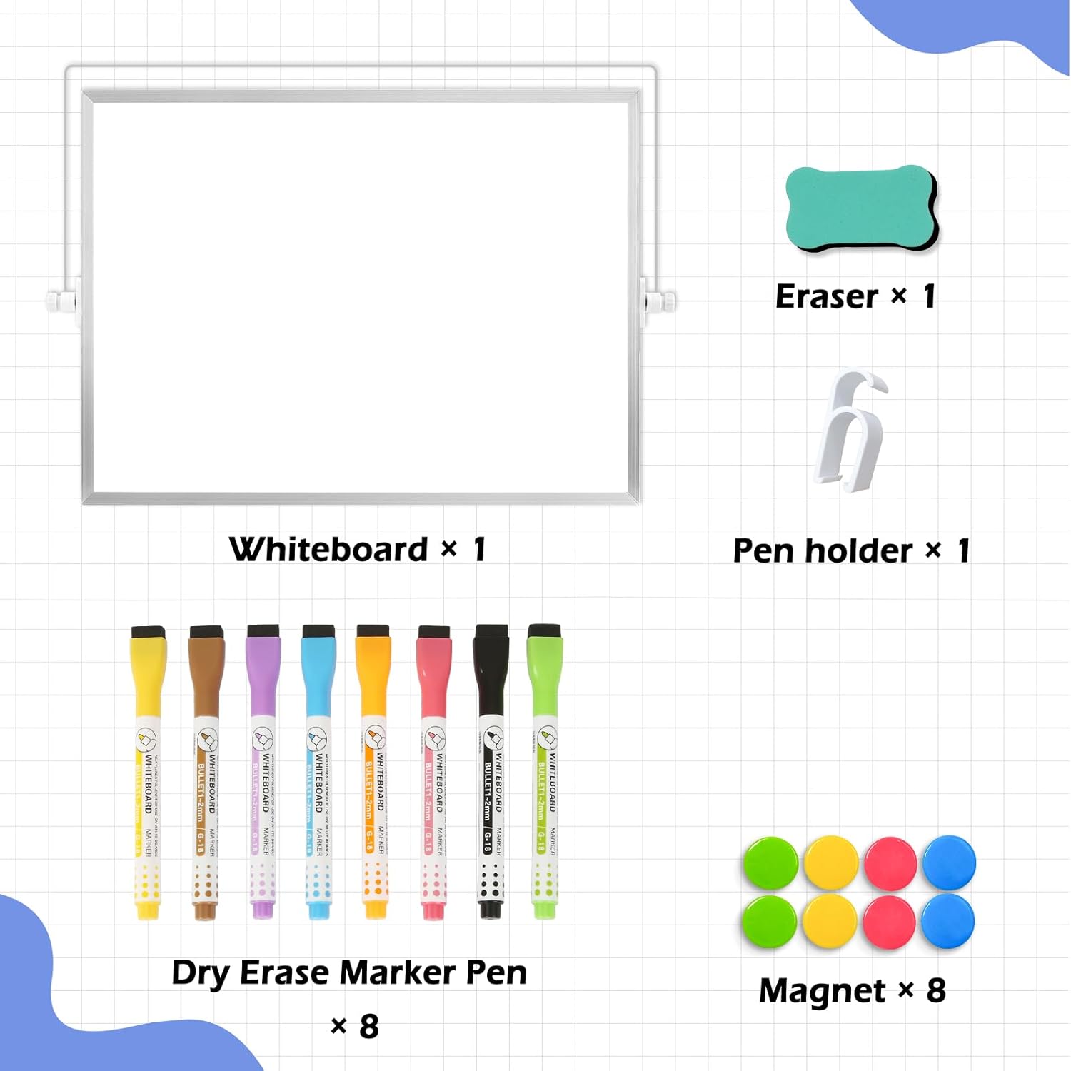 Thumbnail 1 de DOLLAR BOSS Magnetic Desktop Whiteboard 30x40 cm 📝
