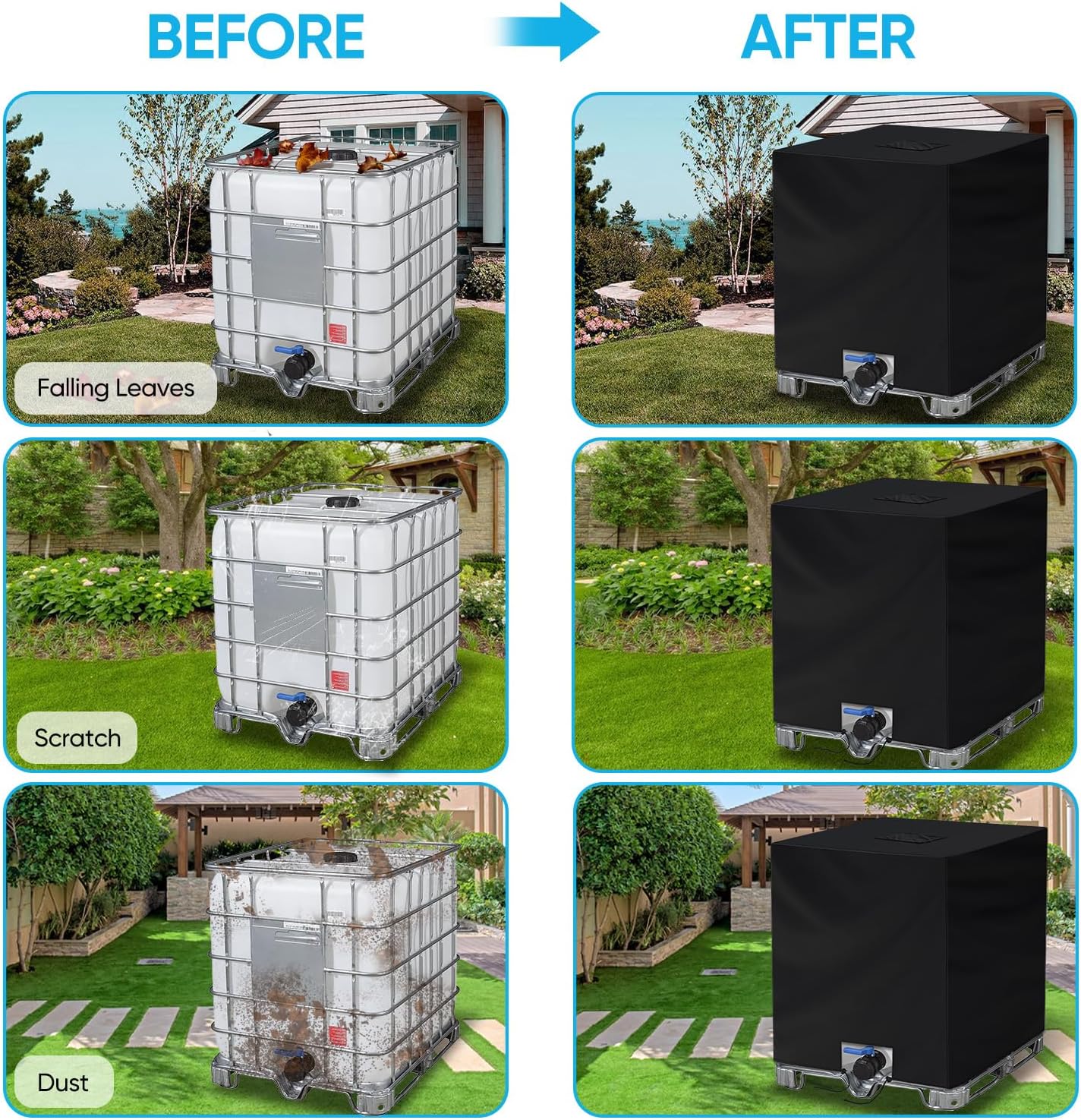Thumbnail 6 de Neverland IBC Tank Cover – Heavy Duty 420D for 1000L IBCs (120x100x116cm)