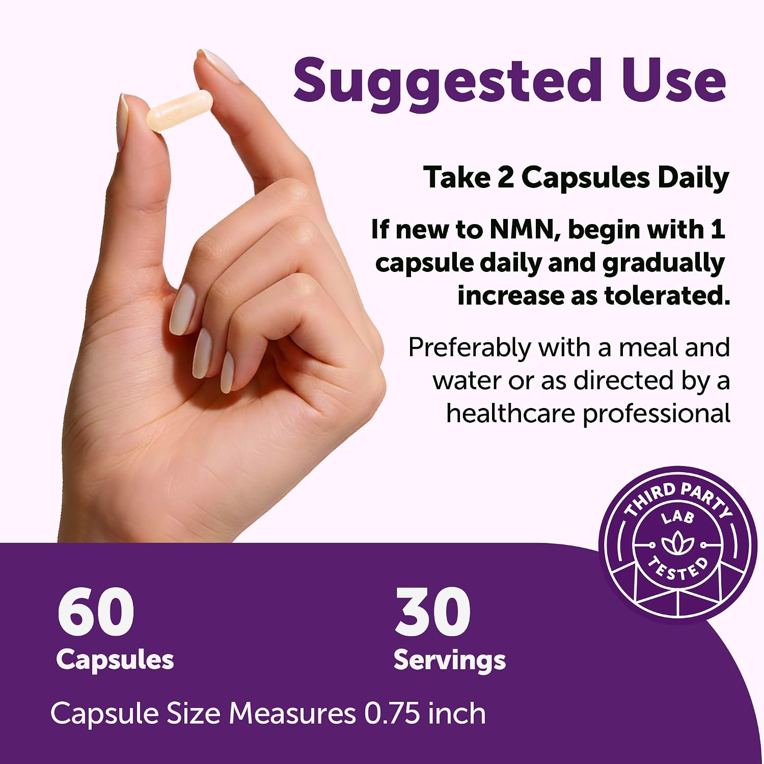 Thumbnail 2 de Micro Ingredients NMN supplement, 60 capsules