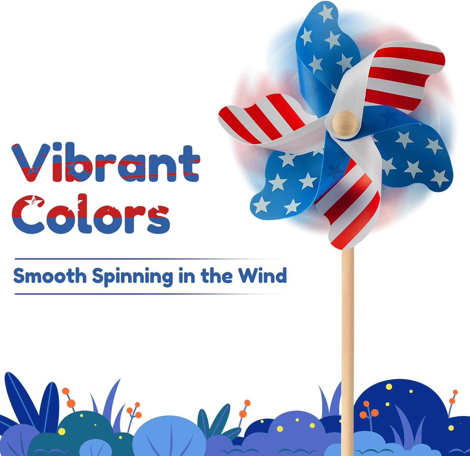 Detalle de IiILittle Patriotic Pinwheels, 12-Pack