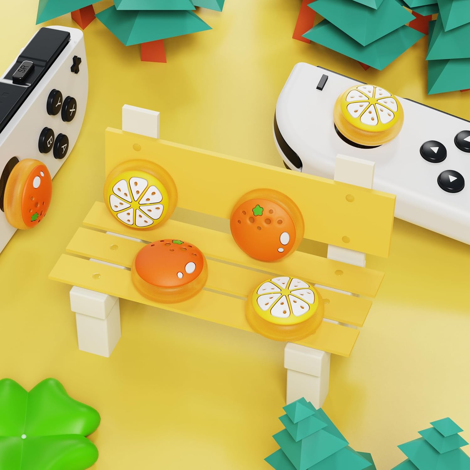 Thumbnail 3 de PlayVital Silicone Thumbstick Caps for Nintendo Switch, Switch Lite & OLED (Tangerine)