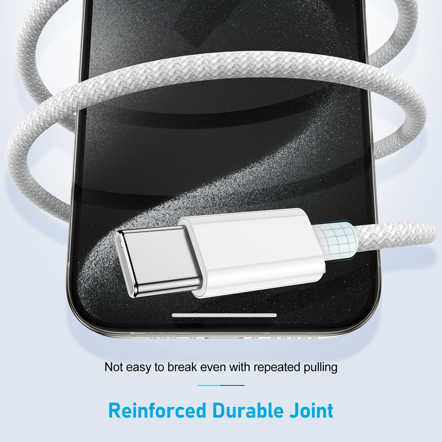 Thumbnail 4 de iPhone Charging Cable for 15/16/17 Series – 3m Braided USB‑C to USB‑C, 2-Pack