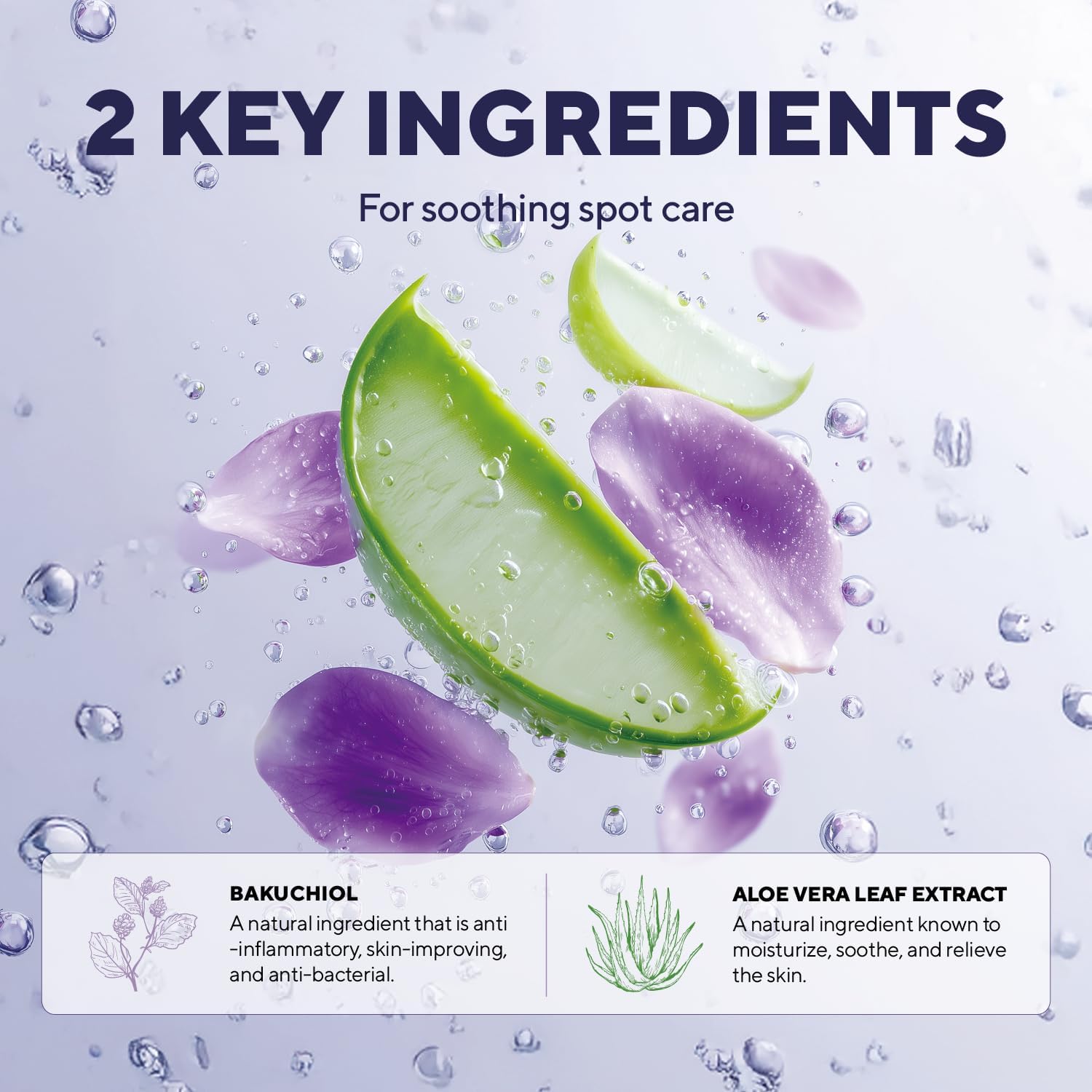 Detalle de caraseoul Patch Brufoli Notte – Pimple Patch Anti Acne, Hydrocolloid Denso con Bakuchiol e Aloe Vera (102 pezzi, 2 taglie 10/12 mm)