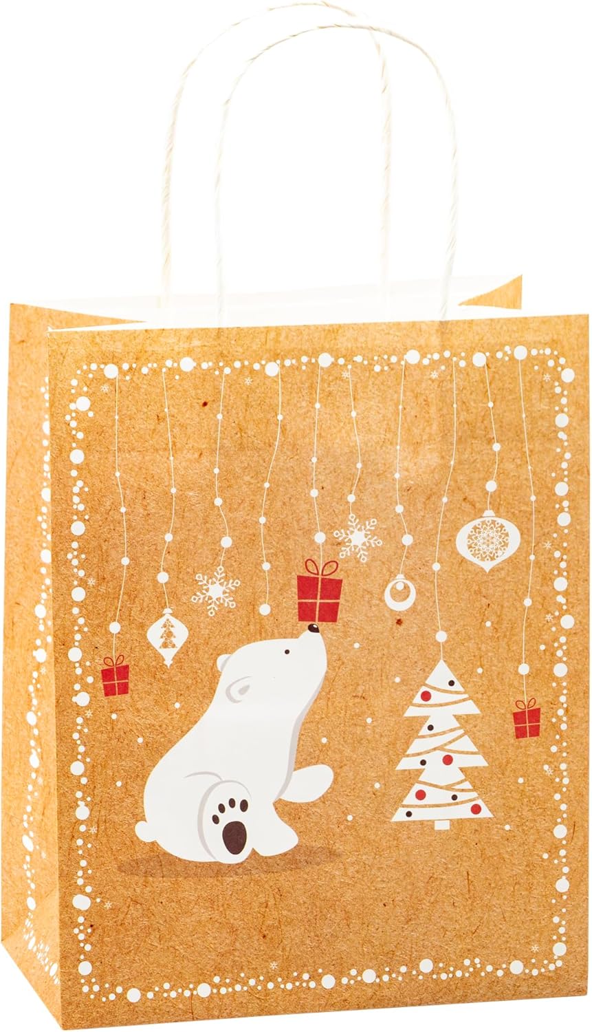 Thumbnail 2 de TSI Geschenktüten aus Kraftpapier WEIHNACHTEN, 12er Packung – mittel (23 x 18 x 10 cm)