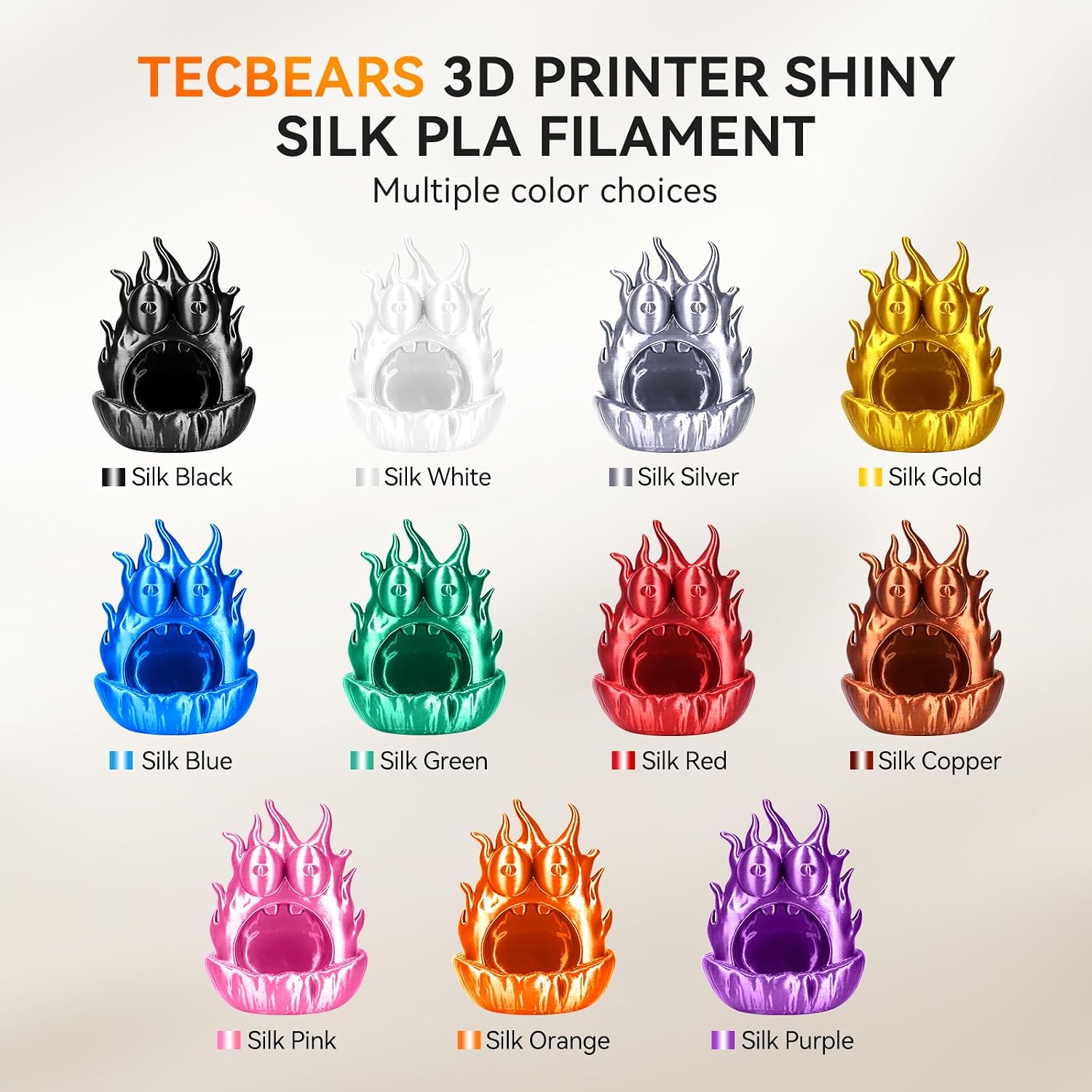Detalle de TECBEARS Silk PLA filament 1.75 mm