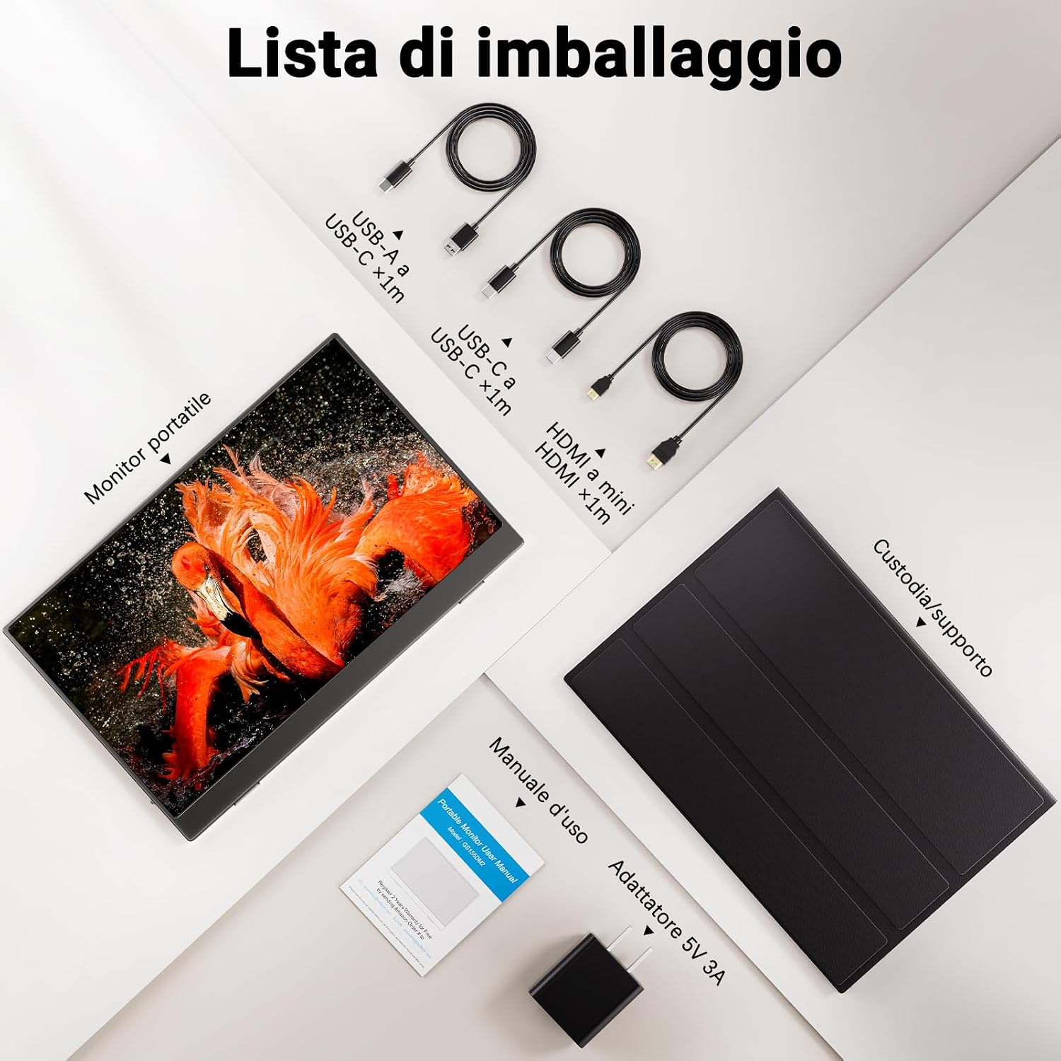 Thumbnail 6 de COOLHOOD Monitor Portatile 15,6" IPS FHD 1080P: versatilità USB-C e Mini HDMI per lavoro, gioco e intrattenimento