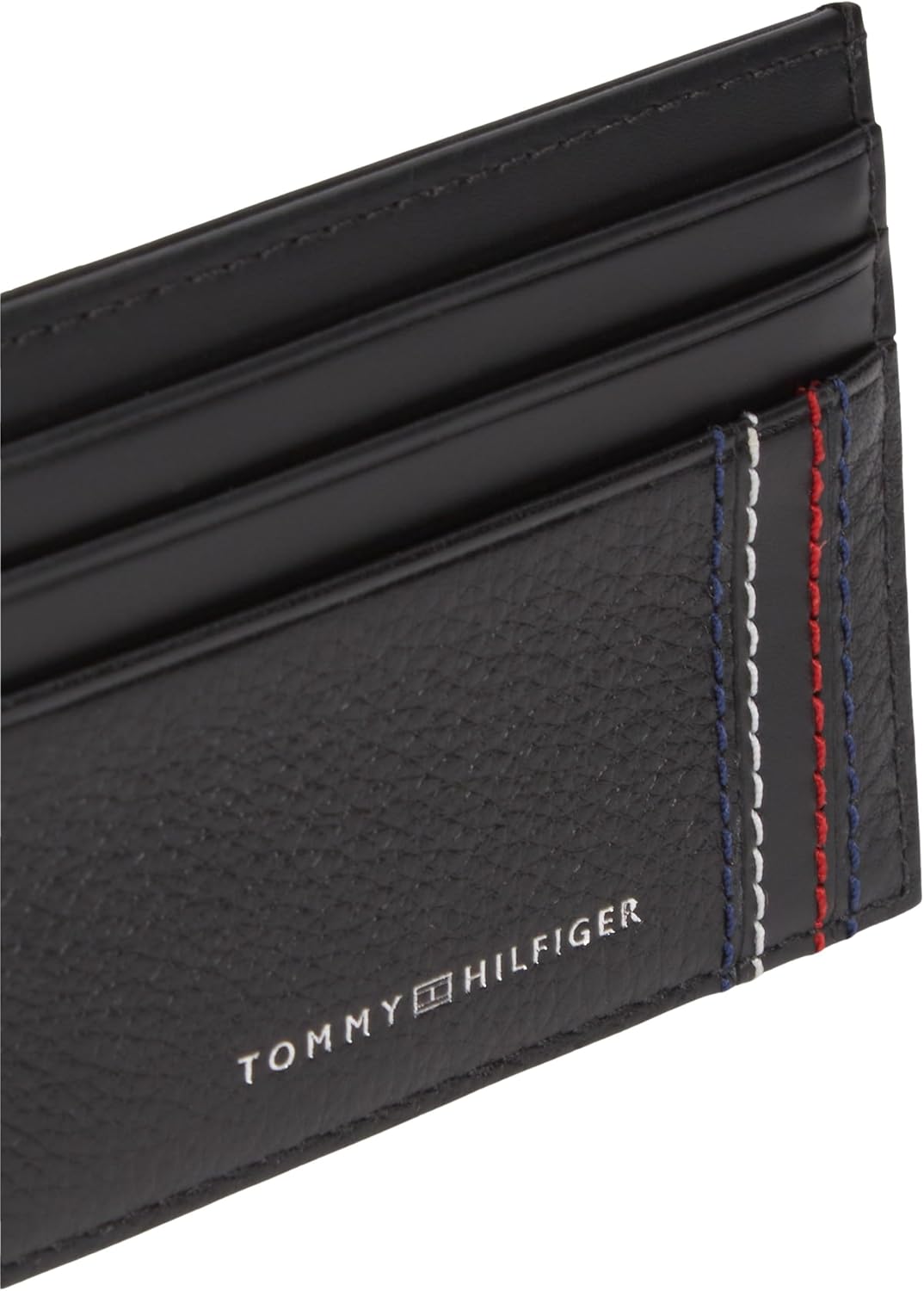 Detalle 2 de Tommy Hilfiger Herren Kartenetui Central Holder aus Leder, Schwarz