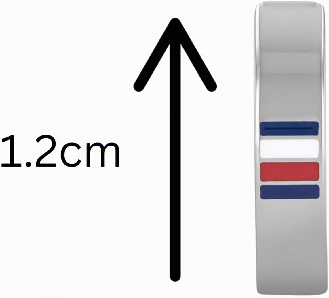 Detalle 2 de Ohrstecker mit Ring von Tommy Hilfiger – Edelstahl, 12 mm, Flaggenlogo, Klappverschluss