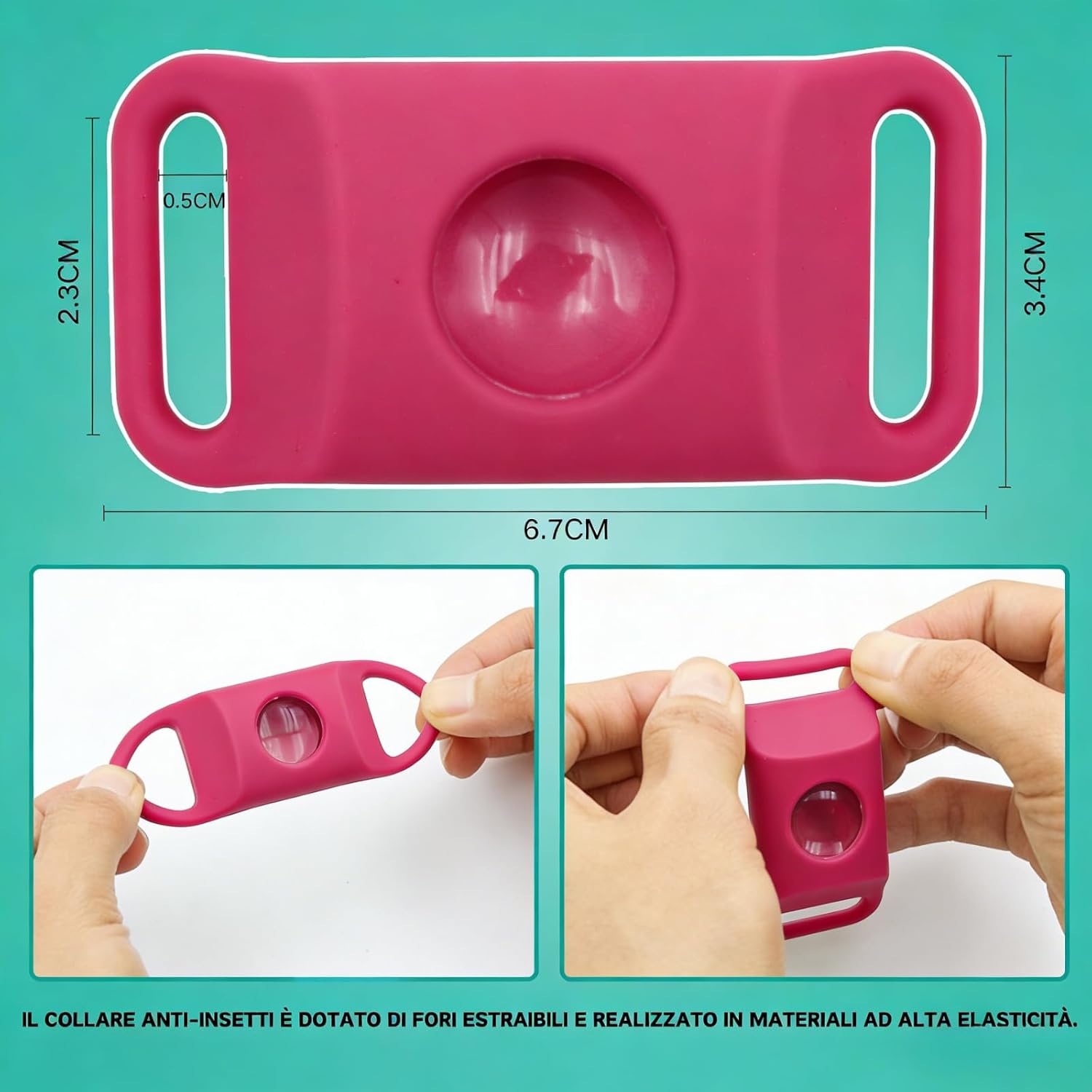 Detalle de Aquality Pets Collare Antiparassitario Naturale: protezione duratura per cani e gatti