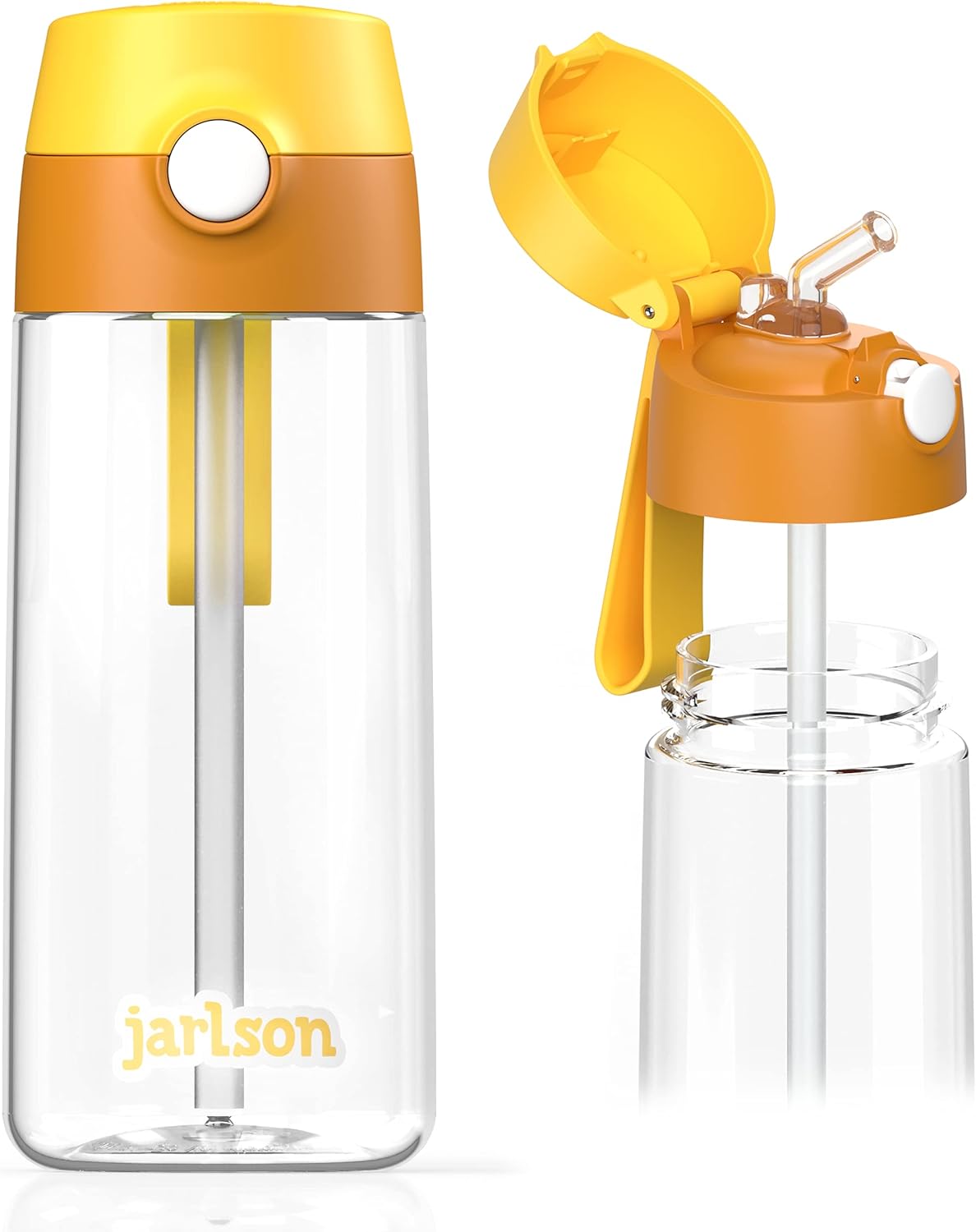 Detalle de Jarlson Borraccia Bambini EMI 500ML – borraccia antigoroccia con cannuccia in Tritan, giallo