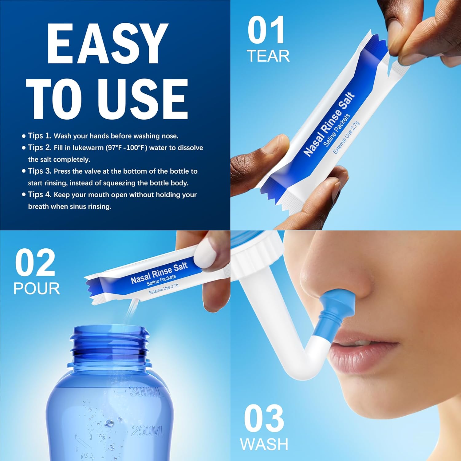 Thumbnail 5 de Neti Pot Kit 300 ml nasal rinse set 🚰