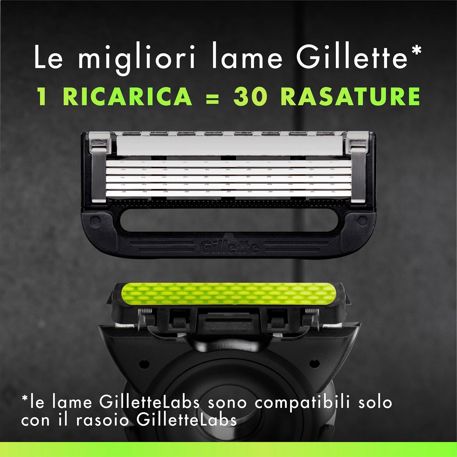 Thumbnail 5 de Gillette Labs UEFA Champions League Special Edition: rasoio a mano libera con barra esfoliante, 1 manico + 8 lamette e base magnetica premium