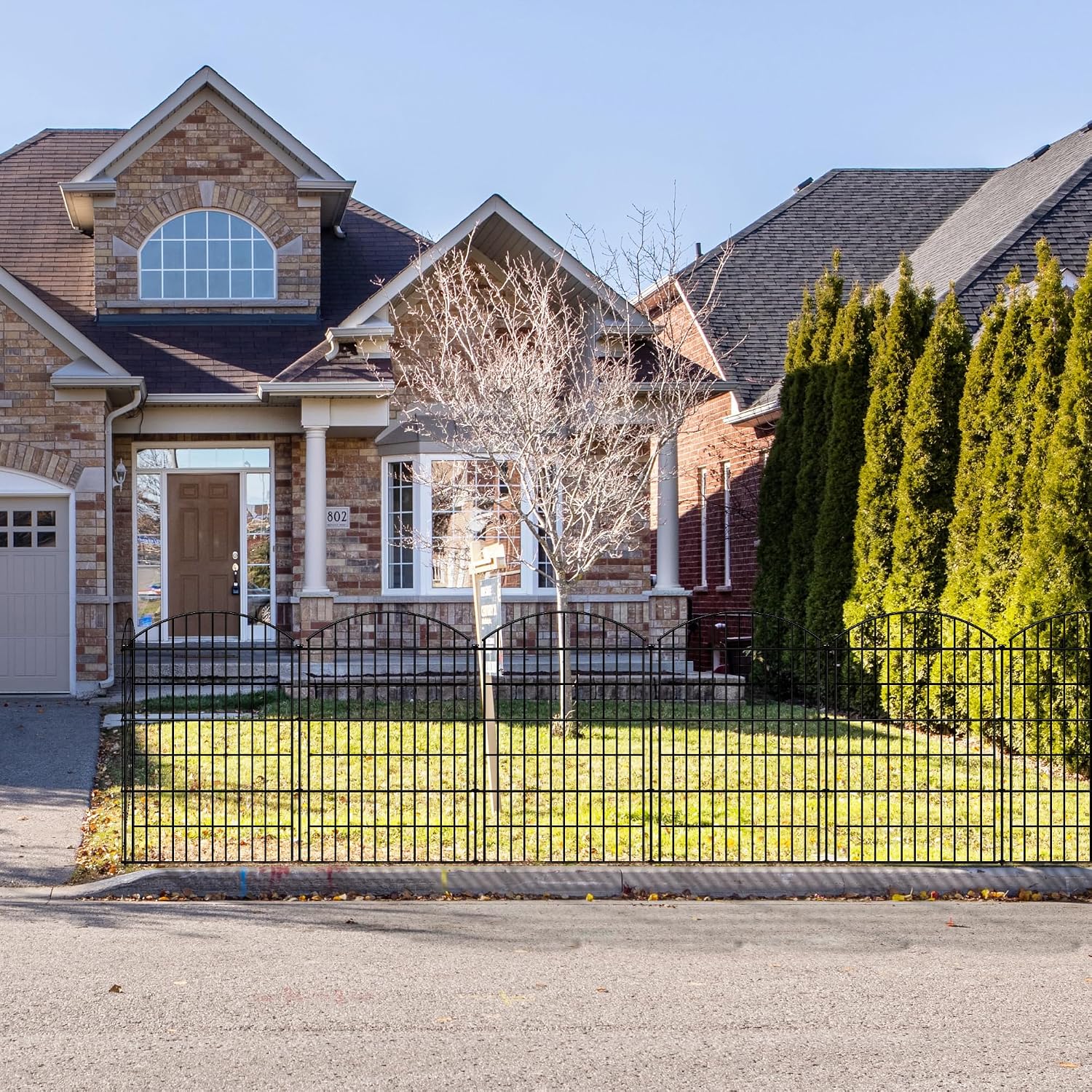 Detalle 2 de Thealyn Decorative Garden Fence: 101 cm H x 71 cm W (4 Panels + 1 Gate) with 3.5 m Total Length