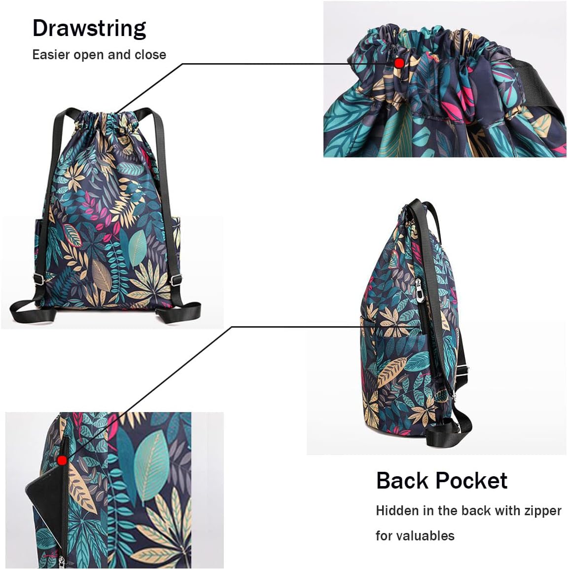 Thumbnail 3 de Veyarien Drawstring Gym Bags – Waterproof, Large Capacity Draw String Bags for Everyone
