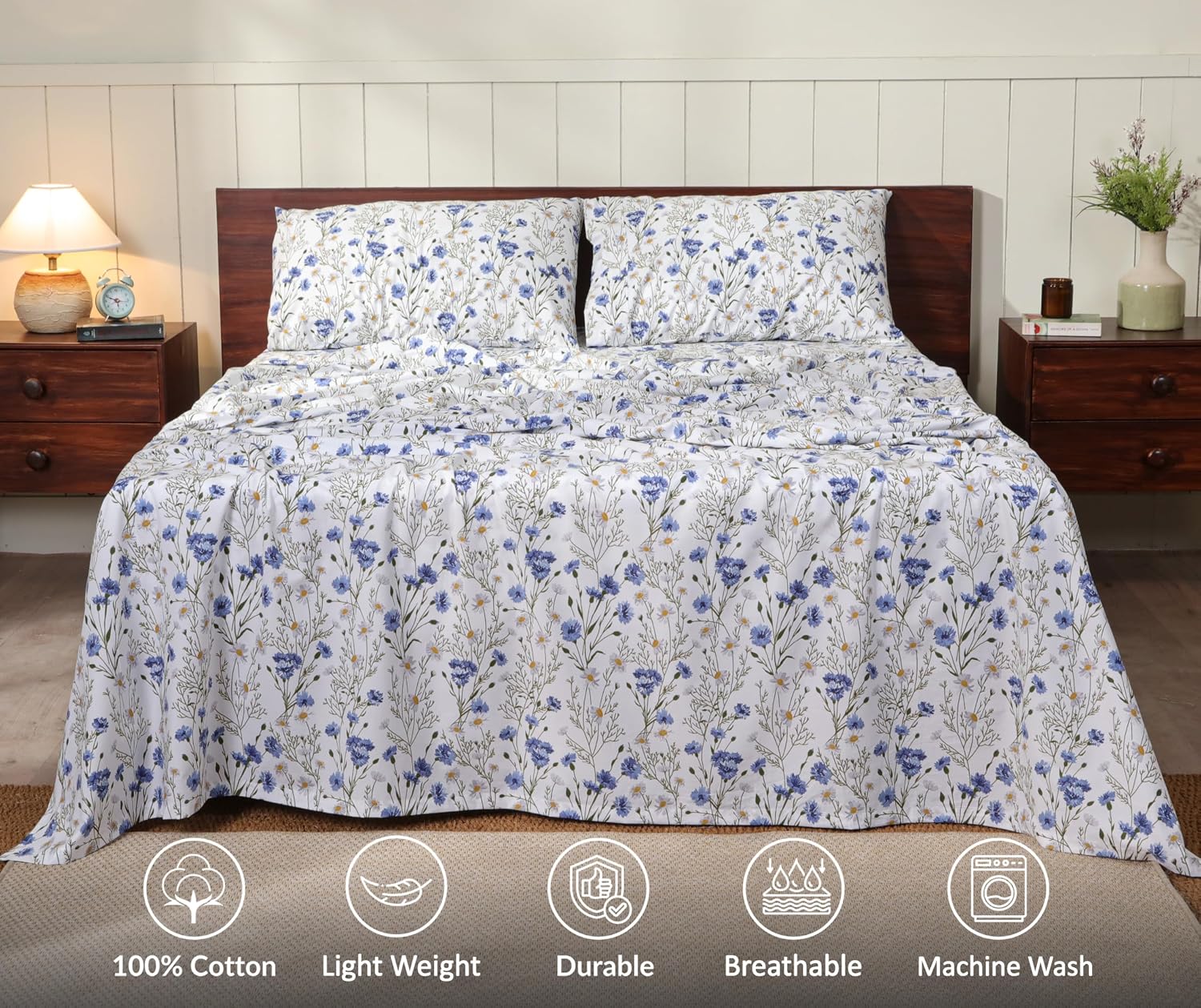 Thumbnail 2 de RUVANTI 100% Cotton Percale Sheets