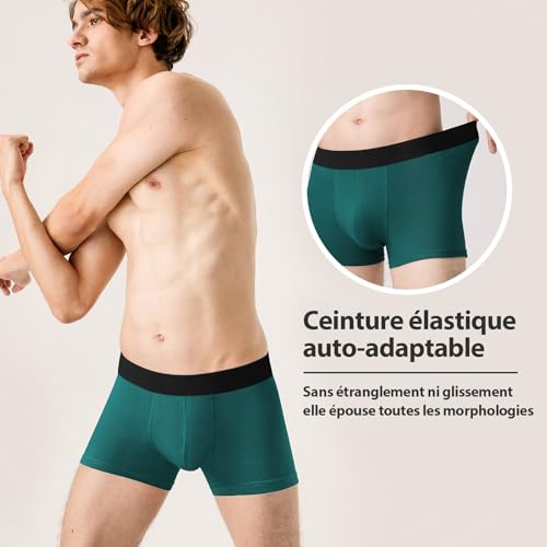Detalle 1 de QINCAO : lot de 6 boxers homme en coton sans logo
