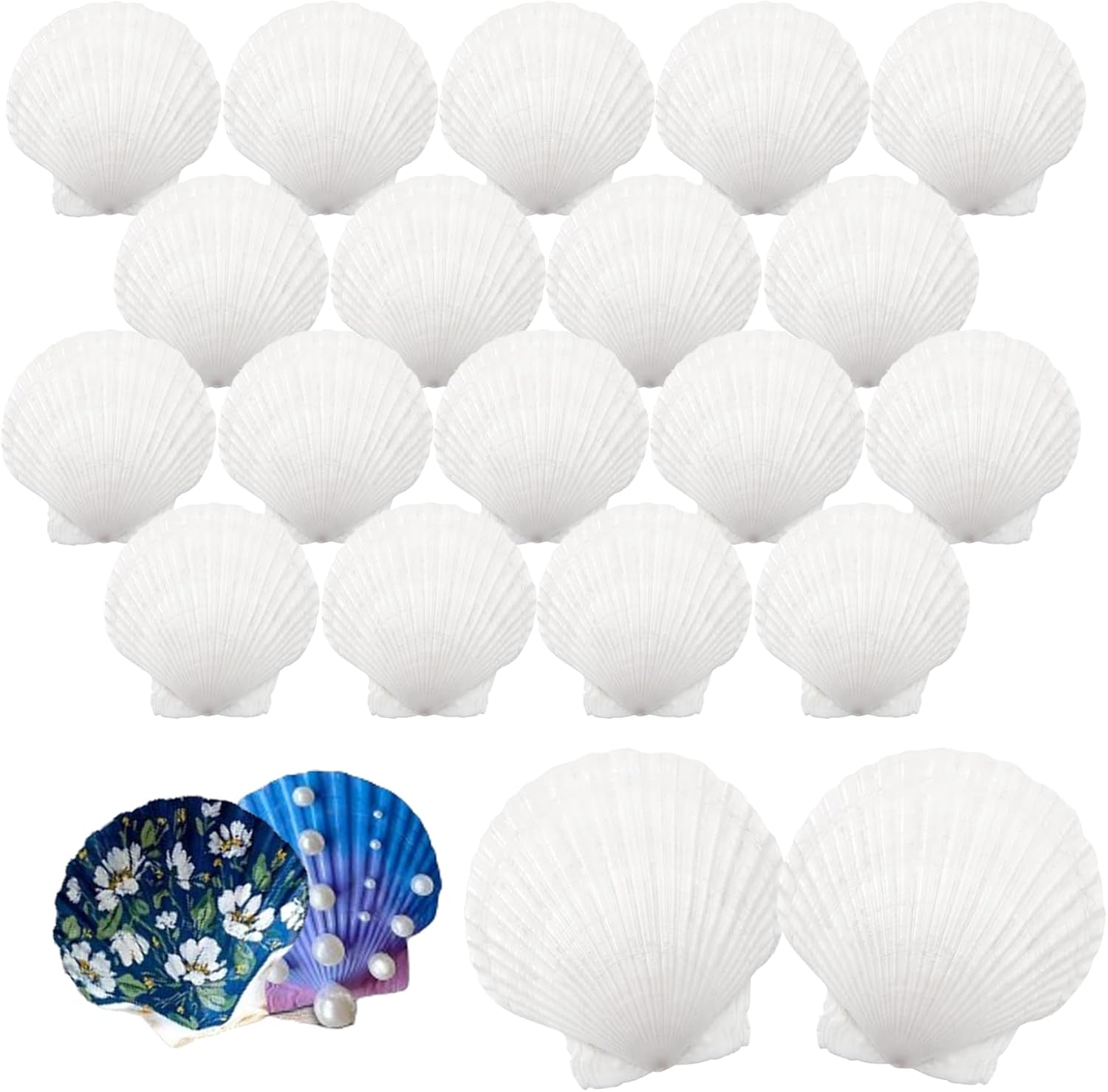 Detalle de IOPJLK naturalne muszle przegrzebka, 20 sztuk, 6–8 cm, do rękodzieła