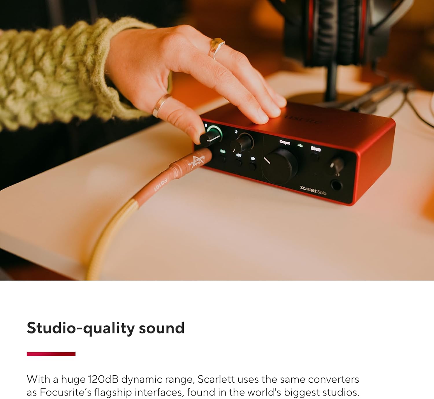 Thumbnail 5 de Focusrite Scarlett Solo 4th Gen USB Audio Interface for guitar, vocals and home production