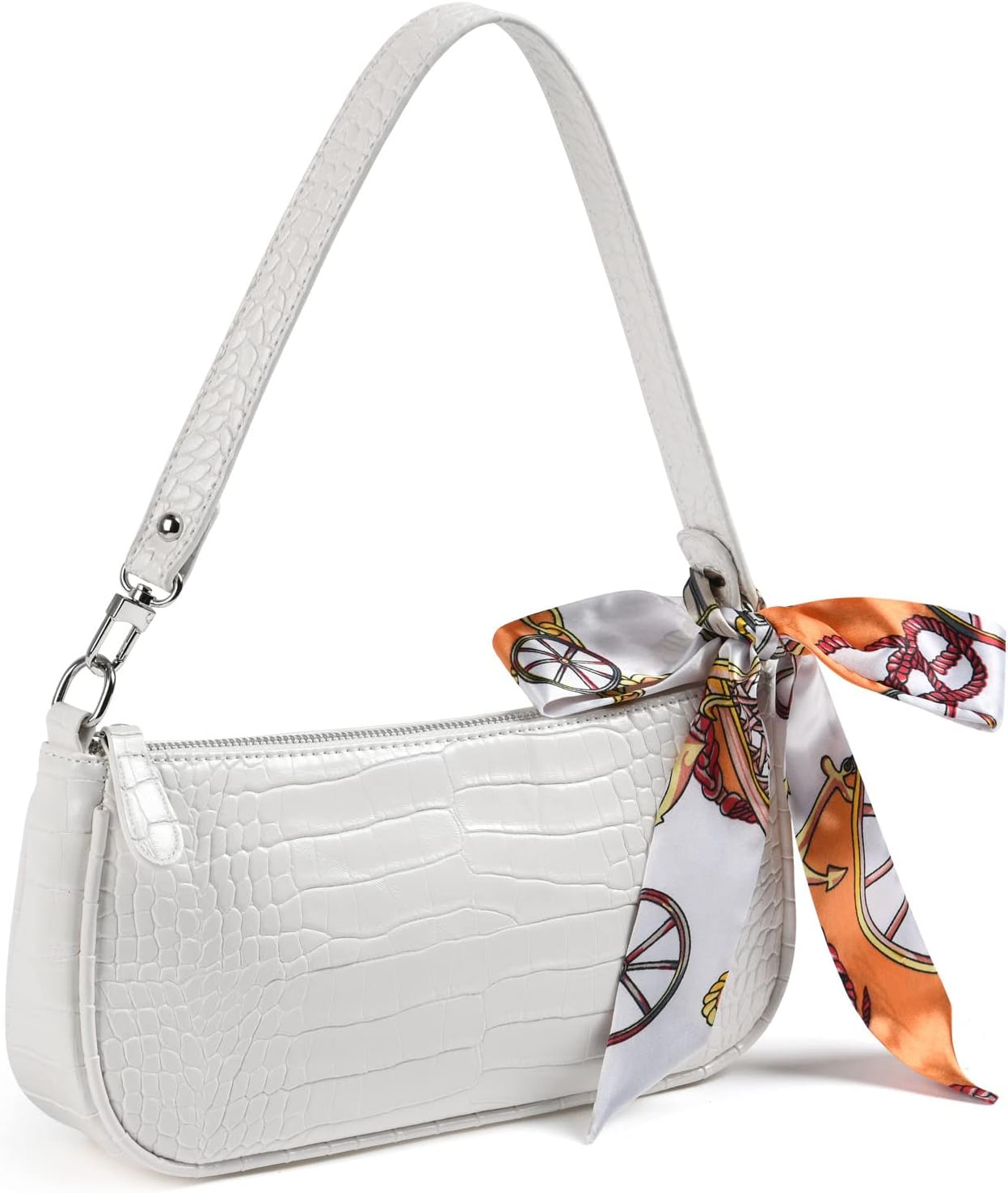 Thumbnail 4 de Aucuu Leather Shoulder Bag for Women: Mini 90s Crocodile Pattern PU Crossbody