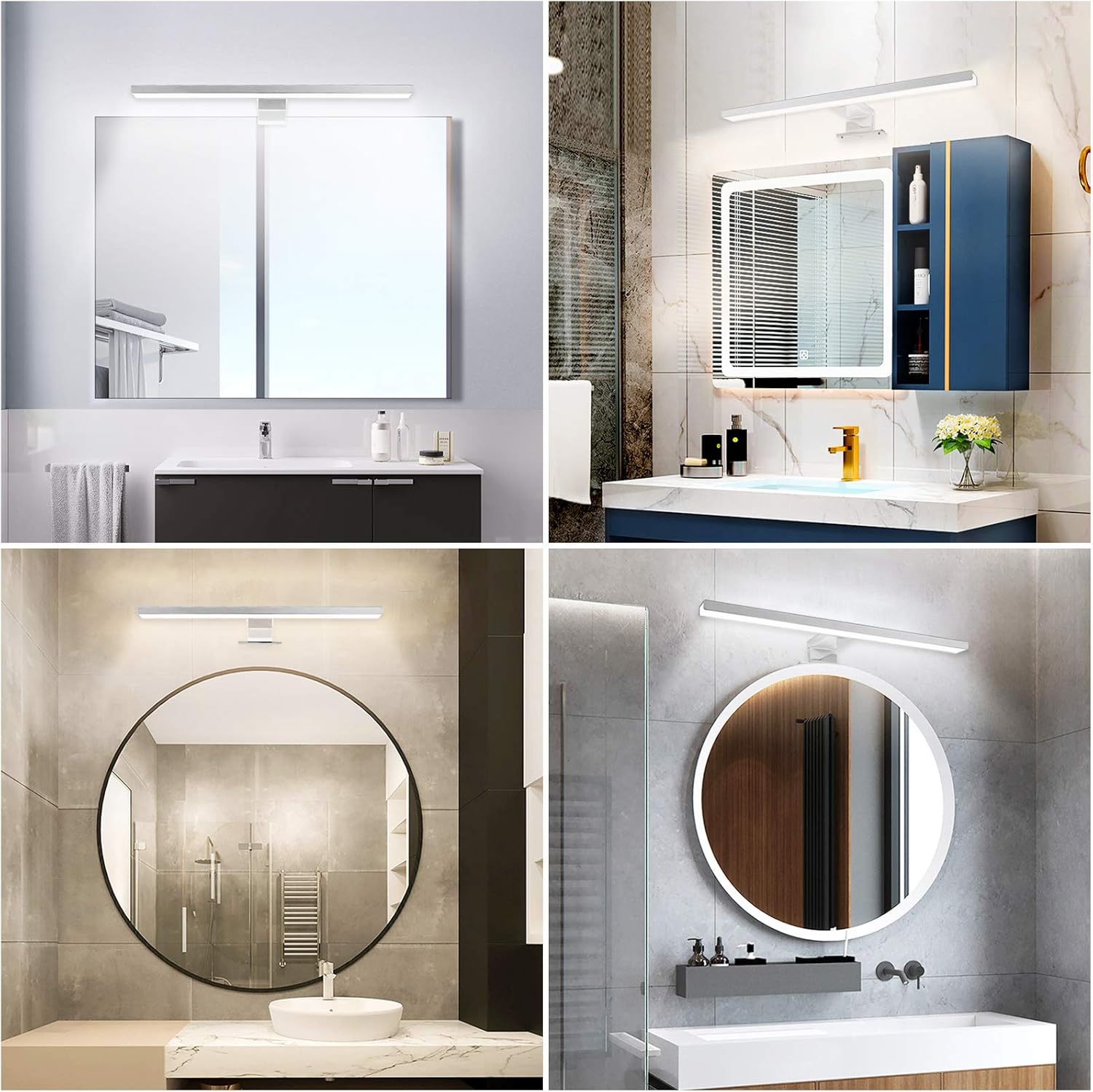 Thumbnail 5 de NIORSUN Lampada Specchio Bagno LED 12W 40 cm con Temperatura Colore Doppia 4000K/6000K, IP44 e 1100Lm