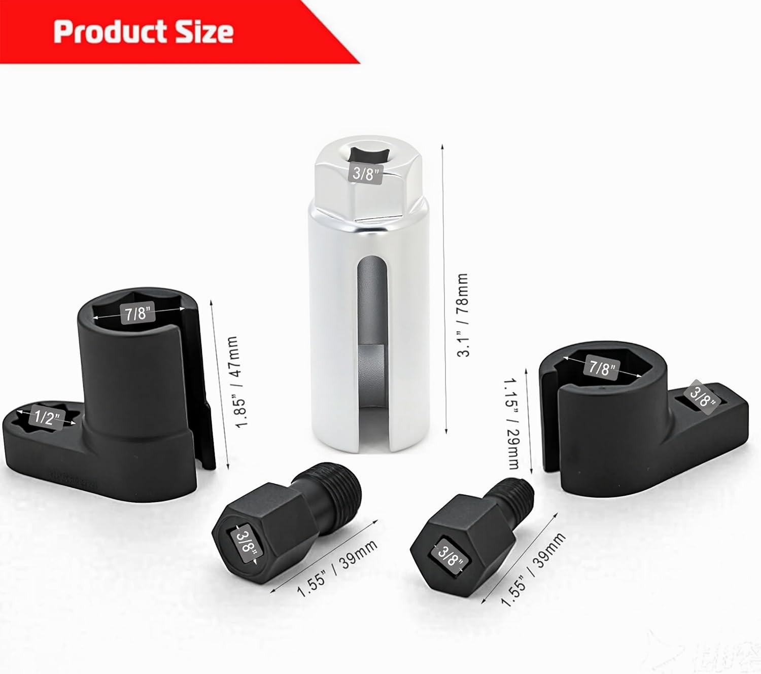 Detalle 2 de A ABIGAIL 5 PCS Oxygen Sensor Socket Kit