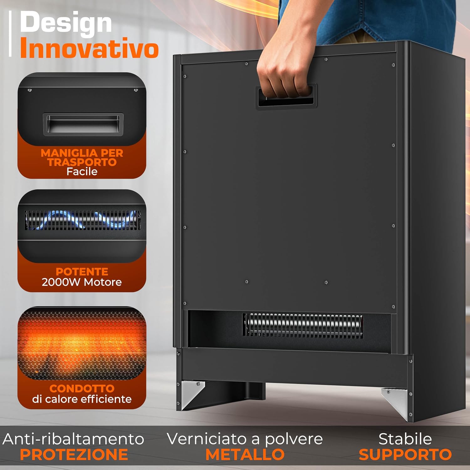 Thumbnail 6 de TRESKO SmartFire Camino Elettrico 2000 W