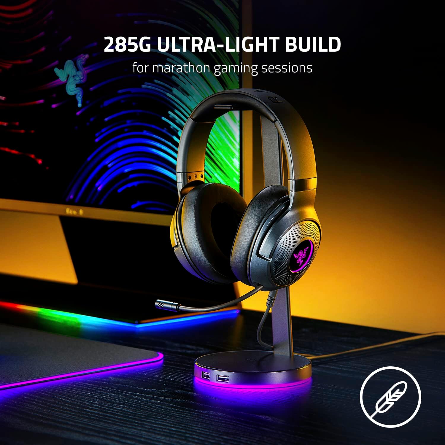 Detalle 2 de Razer Kraken V3 X Wired USB Gaming Headset 7.1