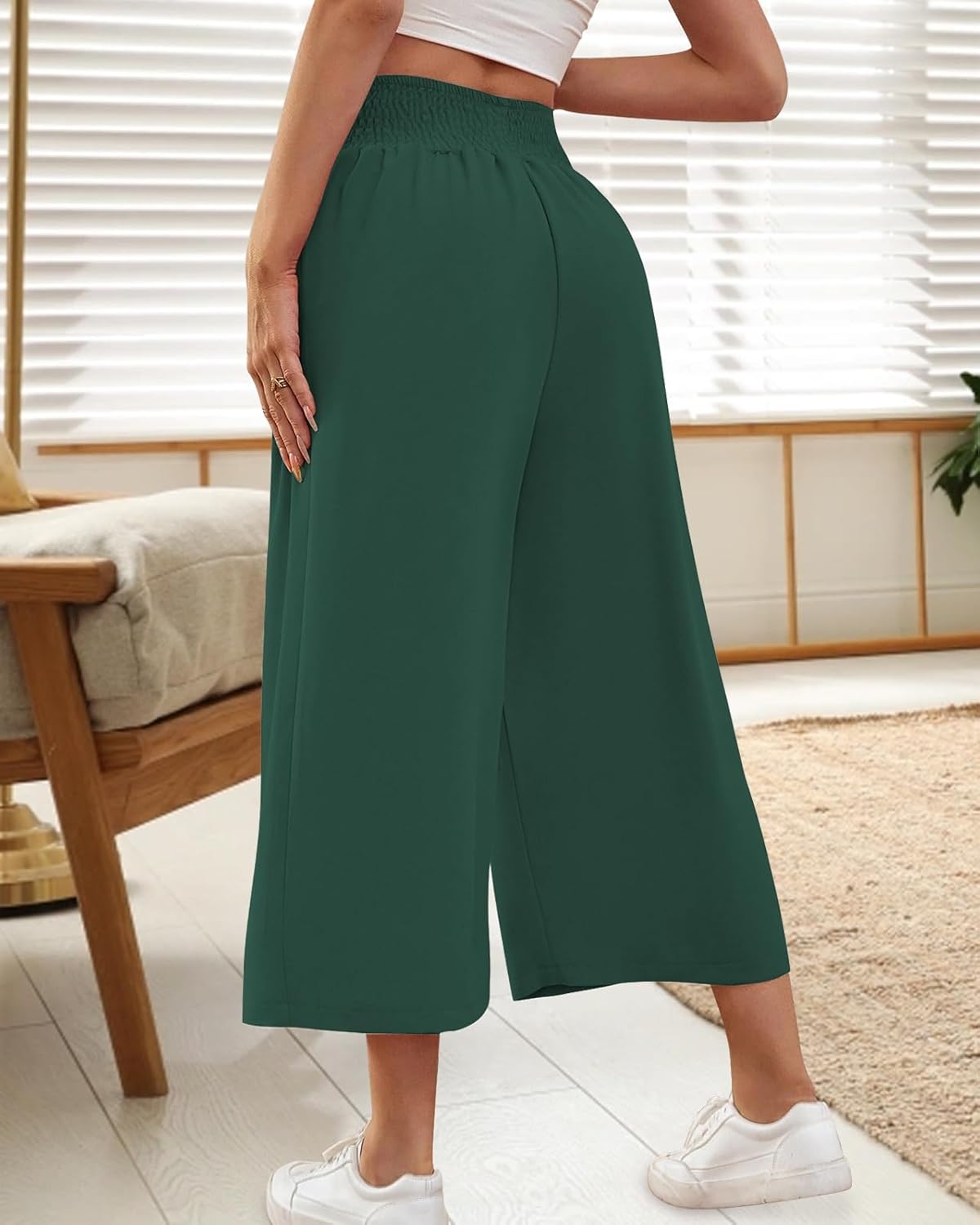 Thumbnail 1 de HMIYA Damen 3/4 Culotte Hose – Leichte Sommerhose mit Weitem Bein