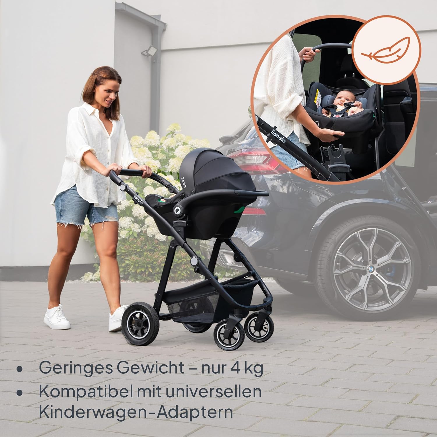 Thumbnail 6 de Lionelo ASTRID i-Size Babyautositz 40–87 cm (Gruppe 0+), rückwärtsgerichtet mit 3-Punkt-Gurt