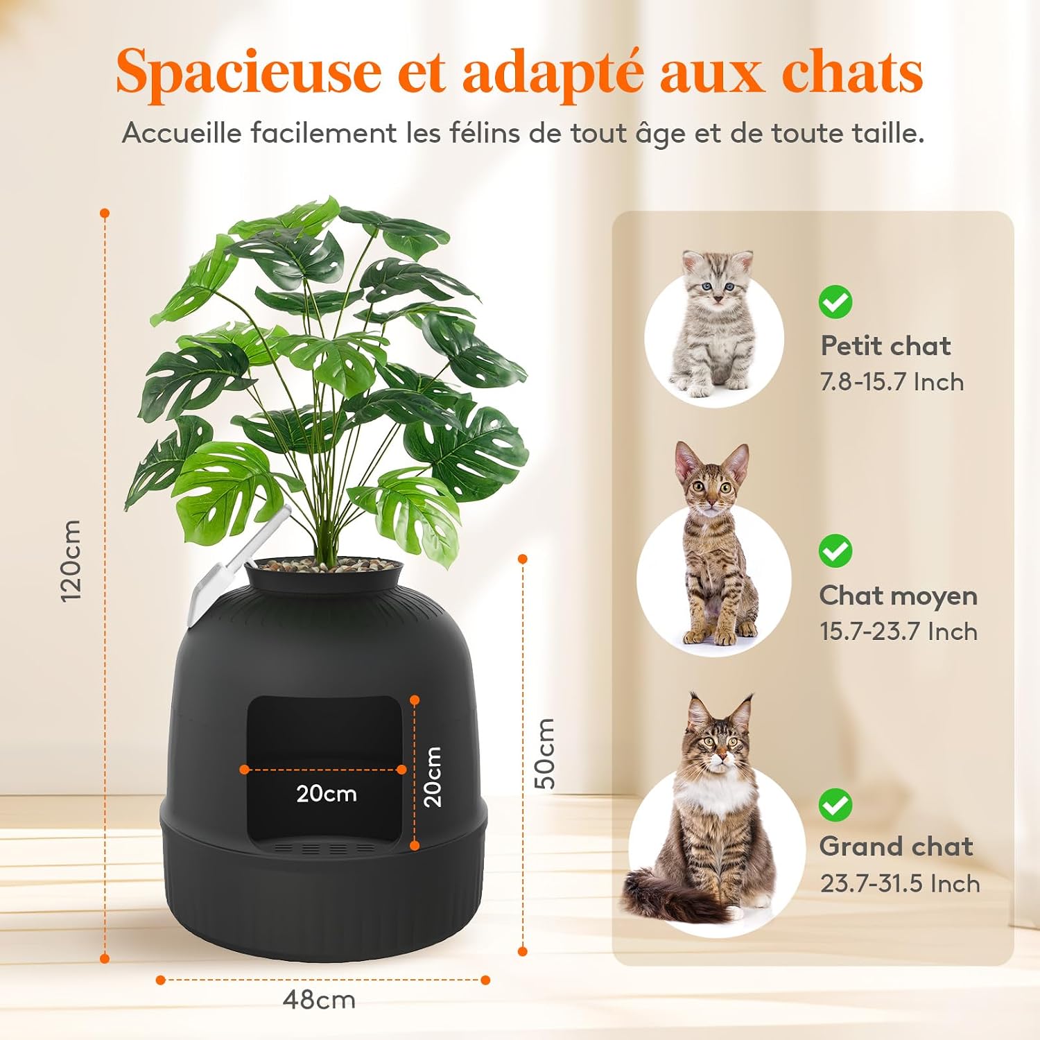 Thumbnail 2 de Bac à litière camouflé 70 cm 🐱