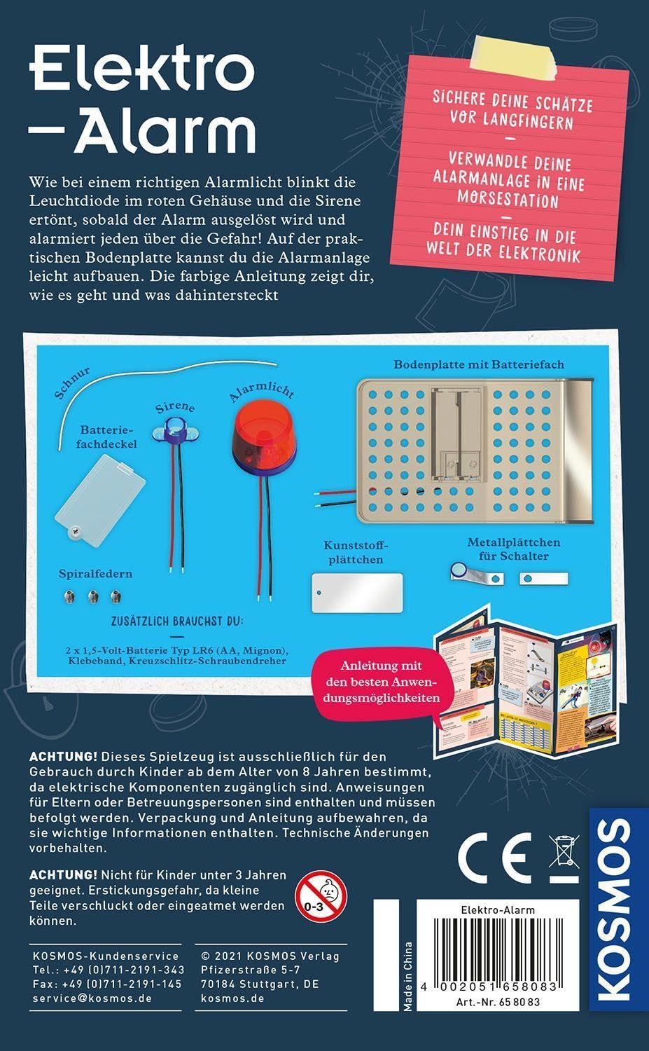 Detalle 2 de Kosmos 658083 Alarme électrique et kit d’expérimentation—cachettes secrètes sécurisées