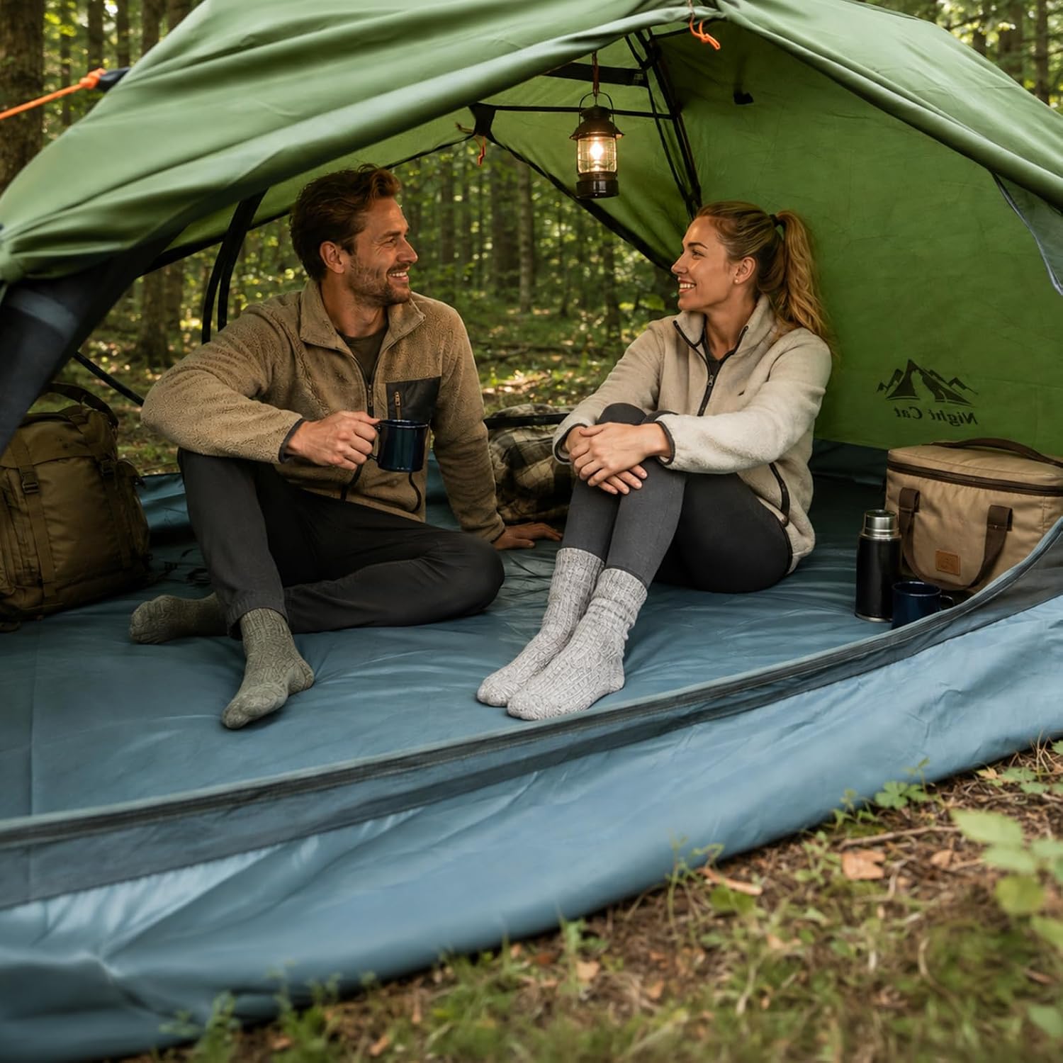 Thumbnail 2 de Night Cat CA-NC8-NEW-G 2-Person Backpacking Tent with Aluminum Poles