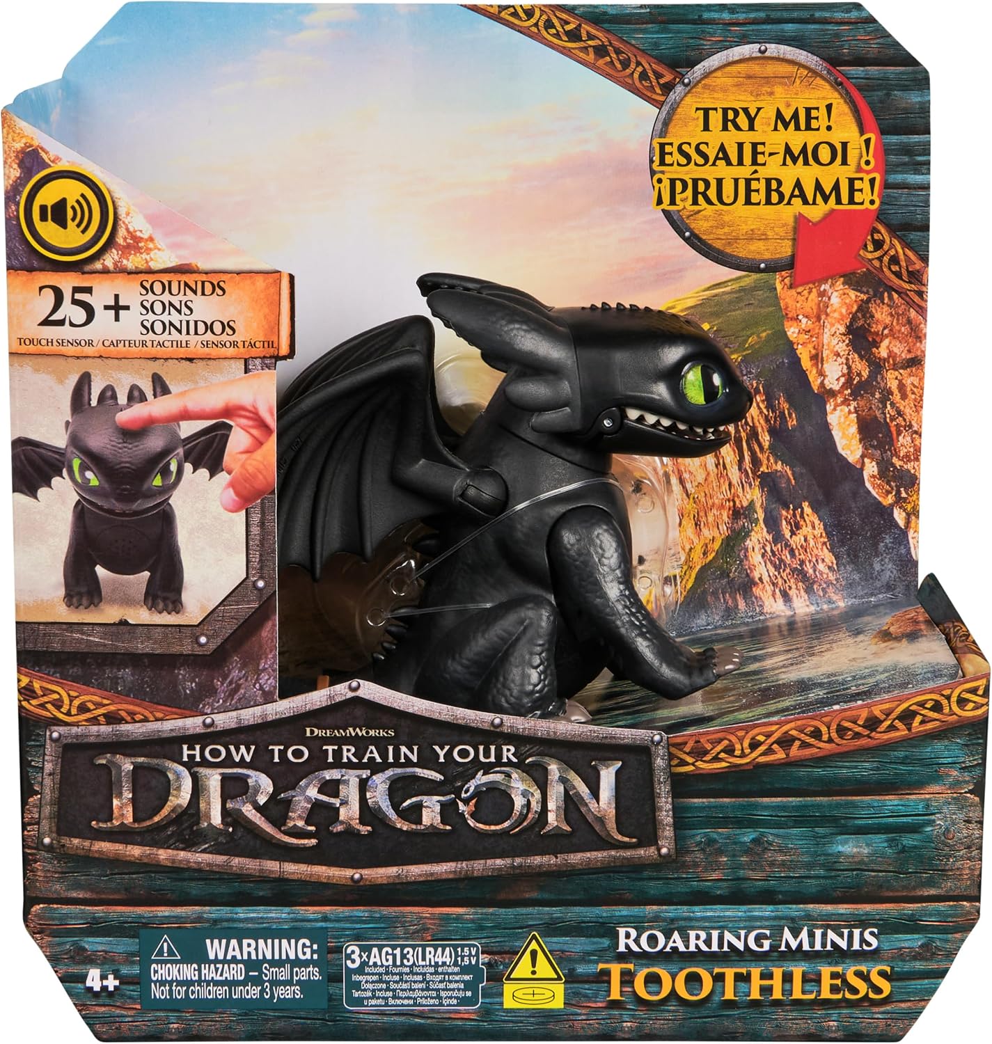 Detalle de DreamWorks How to Train Your Dragon: Interaktiver Ohnezahn Mini-Drache mit Soundeffekten