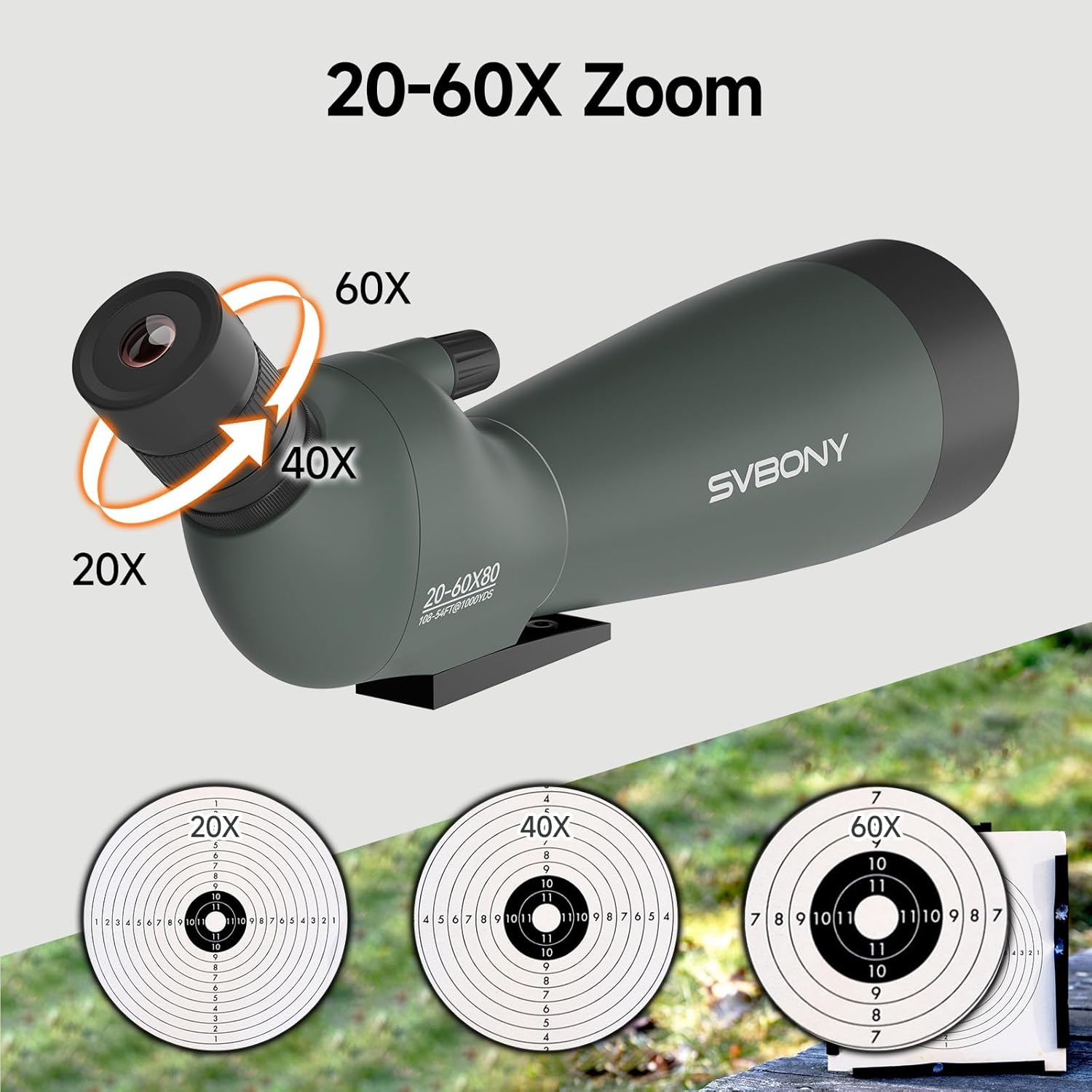 Thumbnail 1 de Svbony SV28 20-60x80 Spektiv mit Stativ