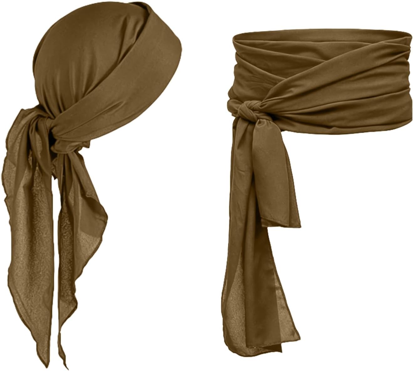 Thumbnail 6 de Two-Piece Satin Pirate Costume Accessories: Bandana and Sash