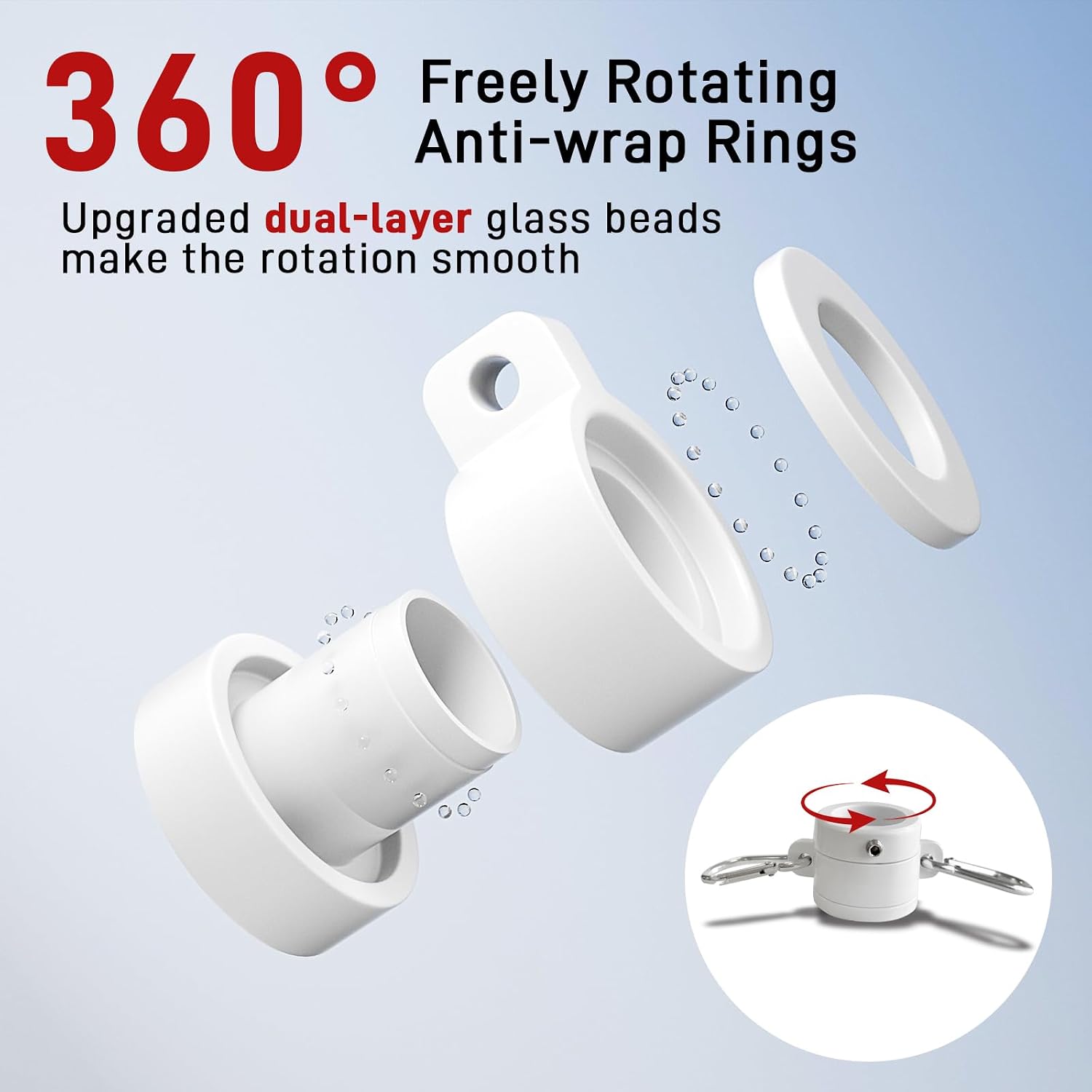 Detalle de SEEKNEW QG021-WH 6 ft Flag Pole Kit, White Stainless Steel, 45°/90° Bracket