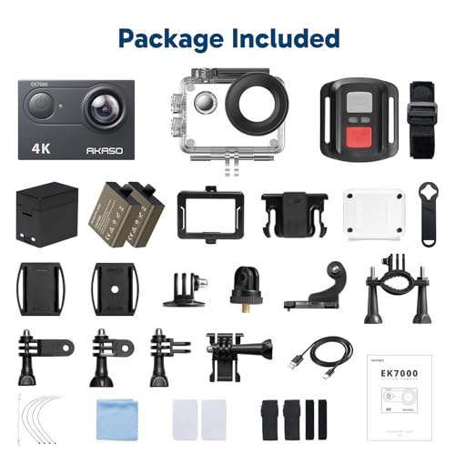 Thumbnail 9 de AKASO EK7000 4K30FPS Action Camera with EIS — 20MP, 131ft Waterproof, WiFi & Remote