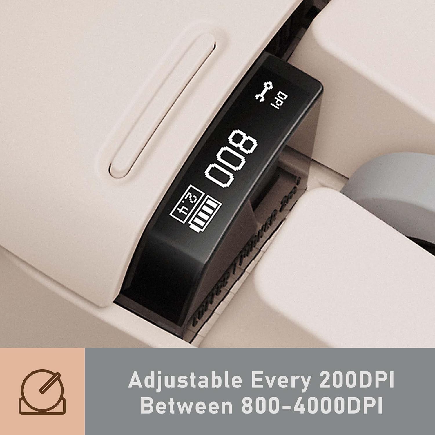 Detalle de LOFREE kabellose Bluetooth-Maus mit OLED-Display & 4.000 DPI (Mac & Windows)