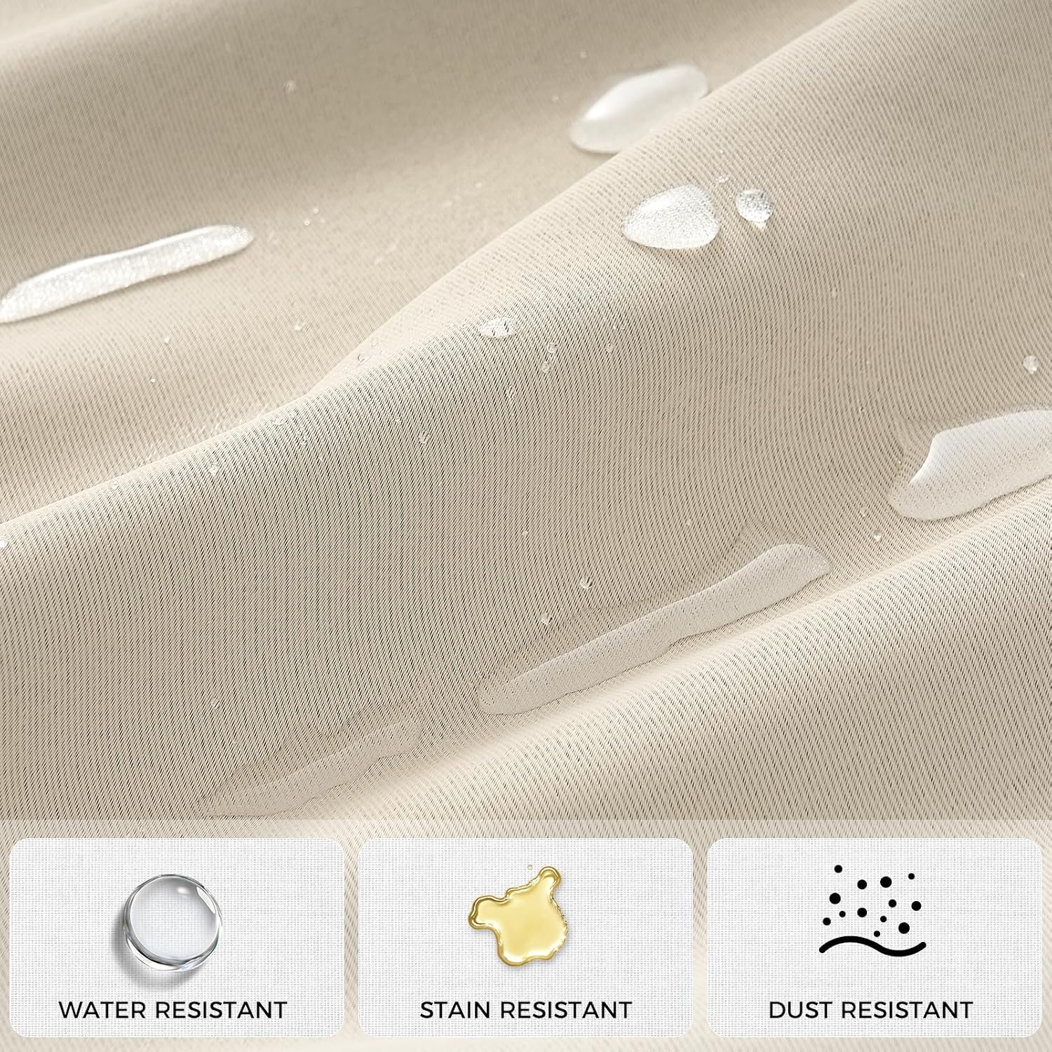 Detalle 2 de CUTEWIND rideaux occultants 60x90 cm beige