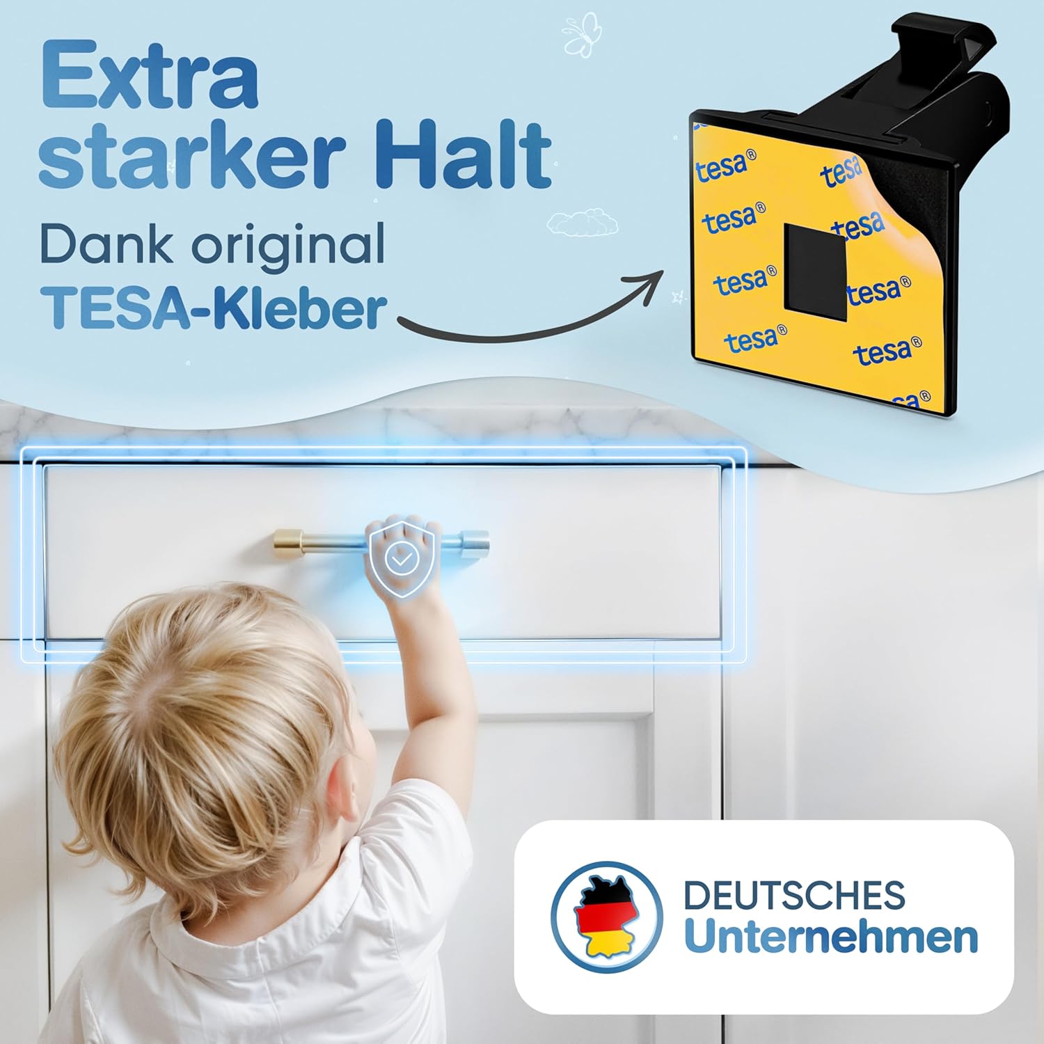 Detalle de Mutkind 10x Magnetische Kindersicherung – unsichtbar, stark klebend, 2 Schlüssel (ohne Bohren)