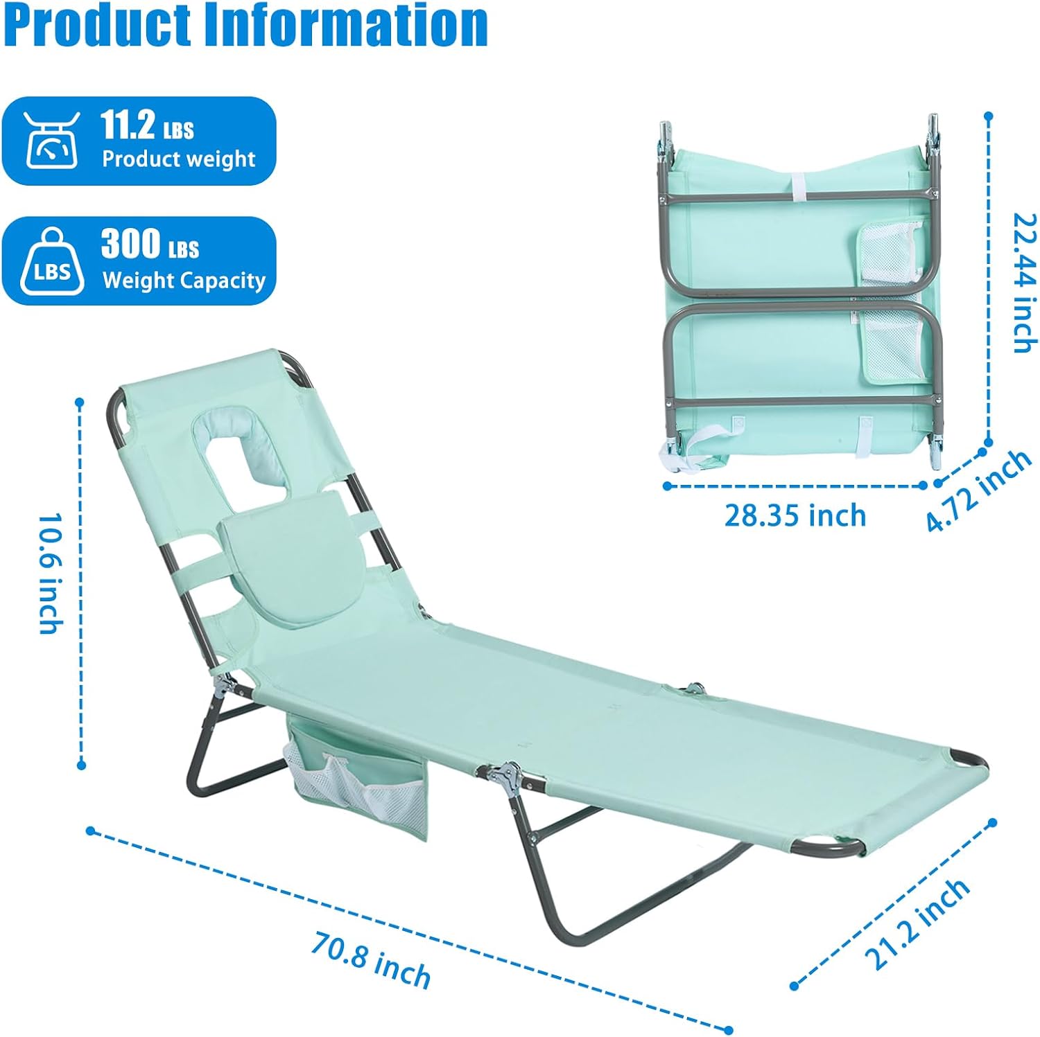 Thumbnail 2 de SUNNYFEEL Beach Lounge Chair Review: Reclining, Foldable Comfort for Outdoors